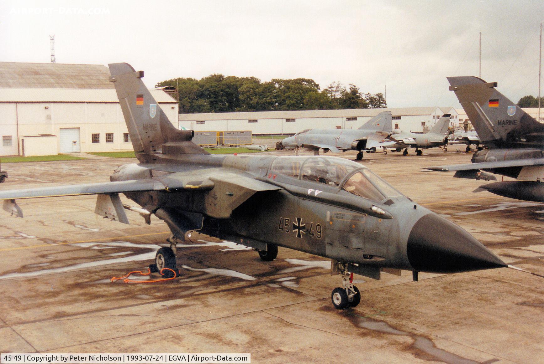 45 49, Panavia Tornado IDS C/N 623/GS197/4249, Tornado IDS, callsign German Navy 4699, of MFG-2 on the flight-line at the 1993 Intnl Air Tattoo at RAF Fairford.
