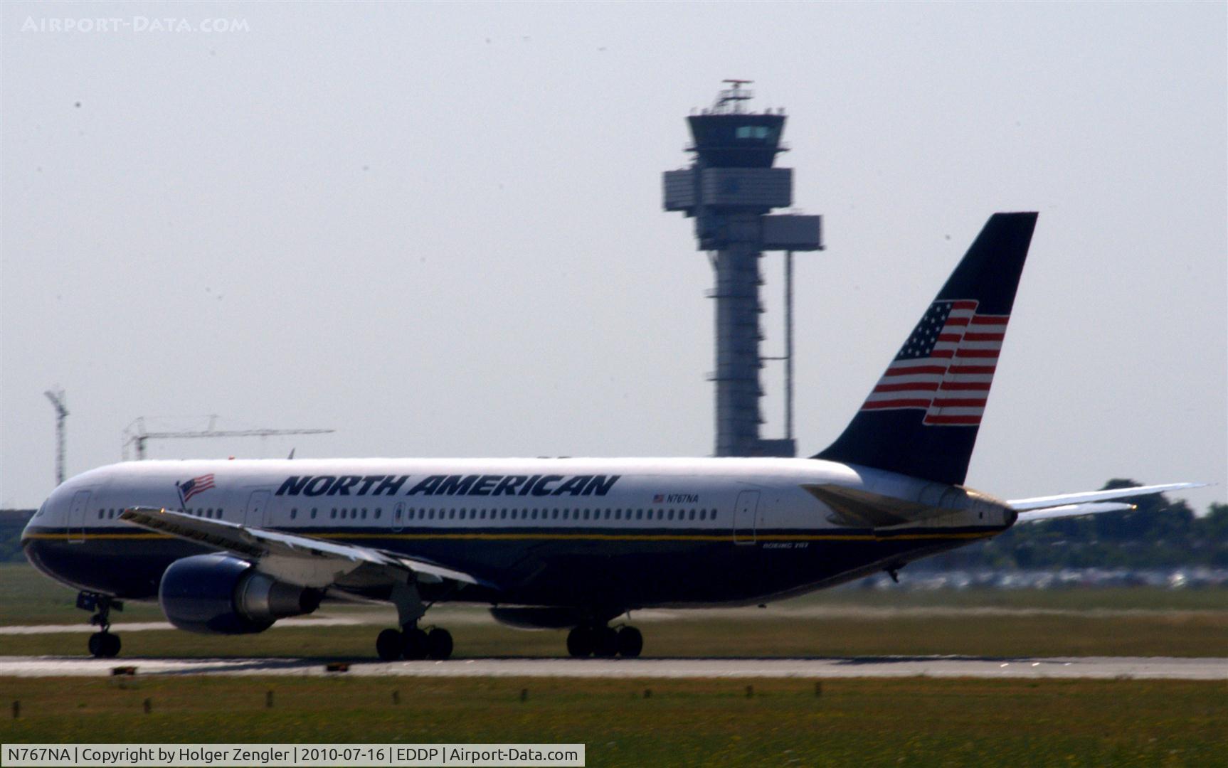 N767NA, 1996 Boeing 767-324 C/N 27569, Even the tower is waving good bye to the boys on their way eastwards.