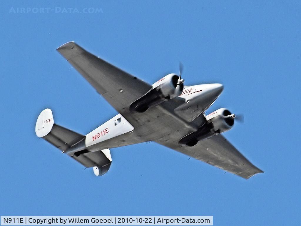 N911E, 1954 Beech E18S C/N BA-10, Picture is taken from the M.V.
