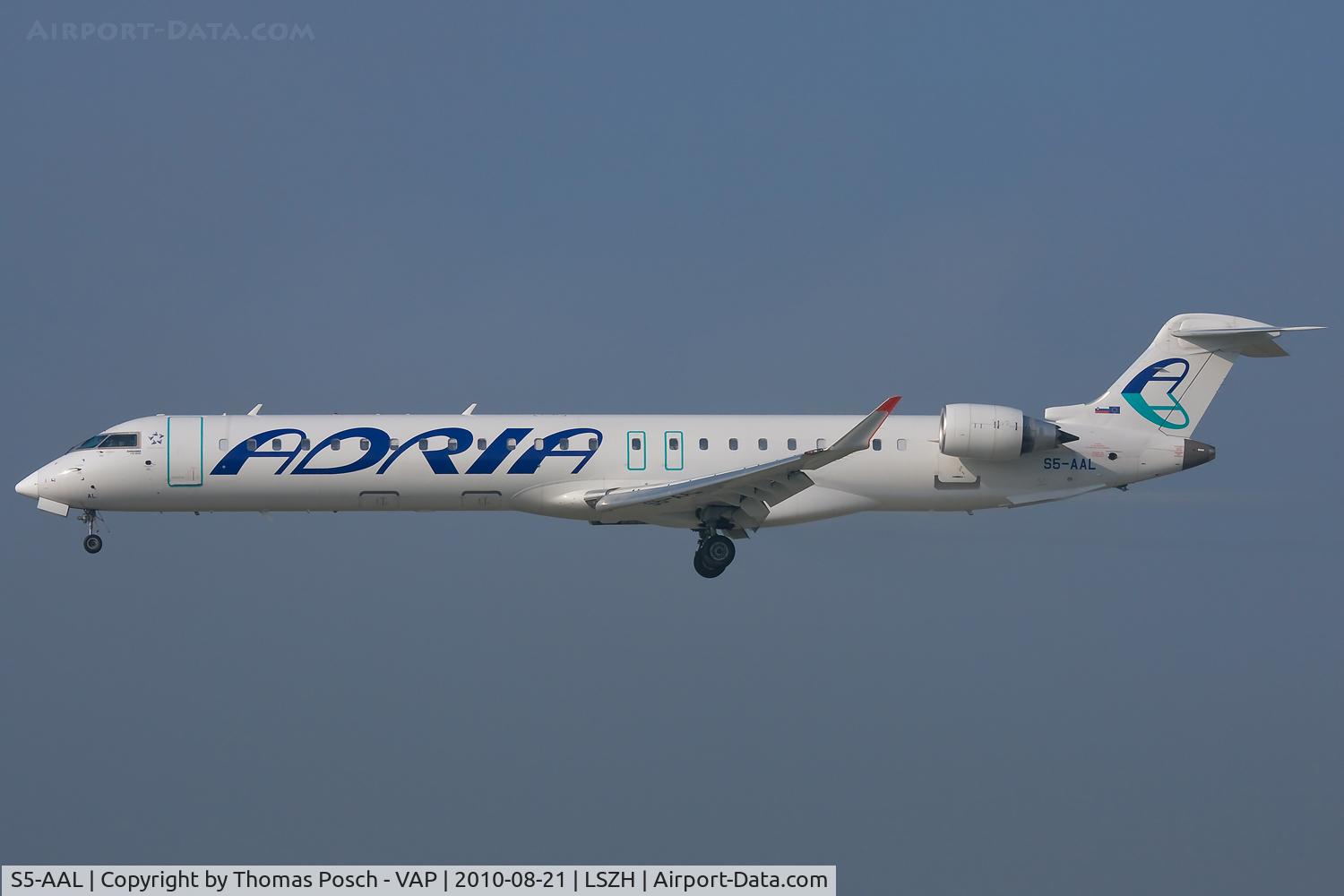 S5-AAL, 2007 Bombardier CRJ-900LR (CL-600-2D24) C/N 15129, Adria Airways