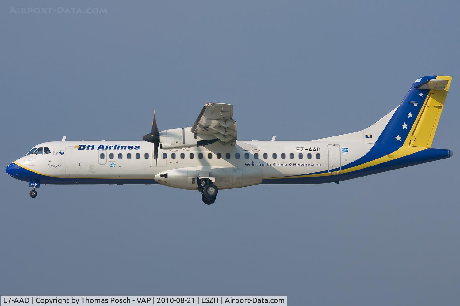 E7-AAD, 1995 ATR 72-212 C/N 464, BH Airlines