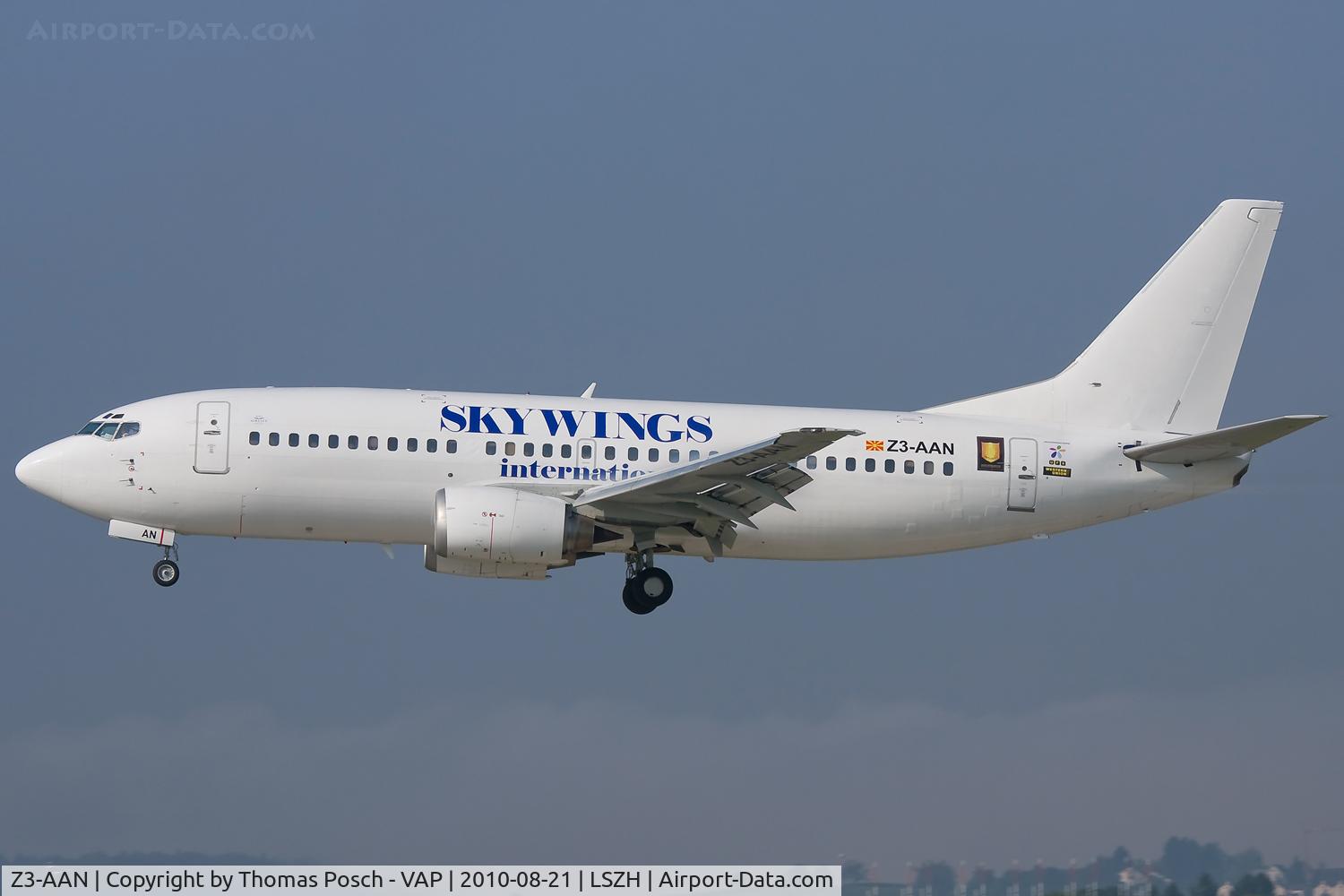 Z3-AAN, 1989 Boeing 737-382 C/N 24365, Skywings International