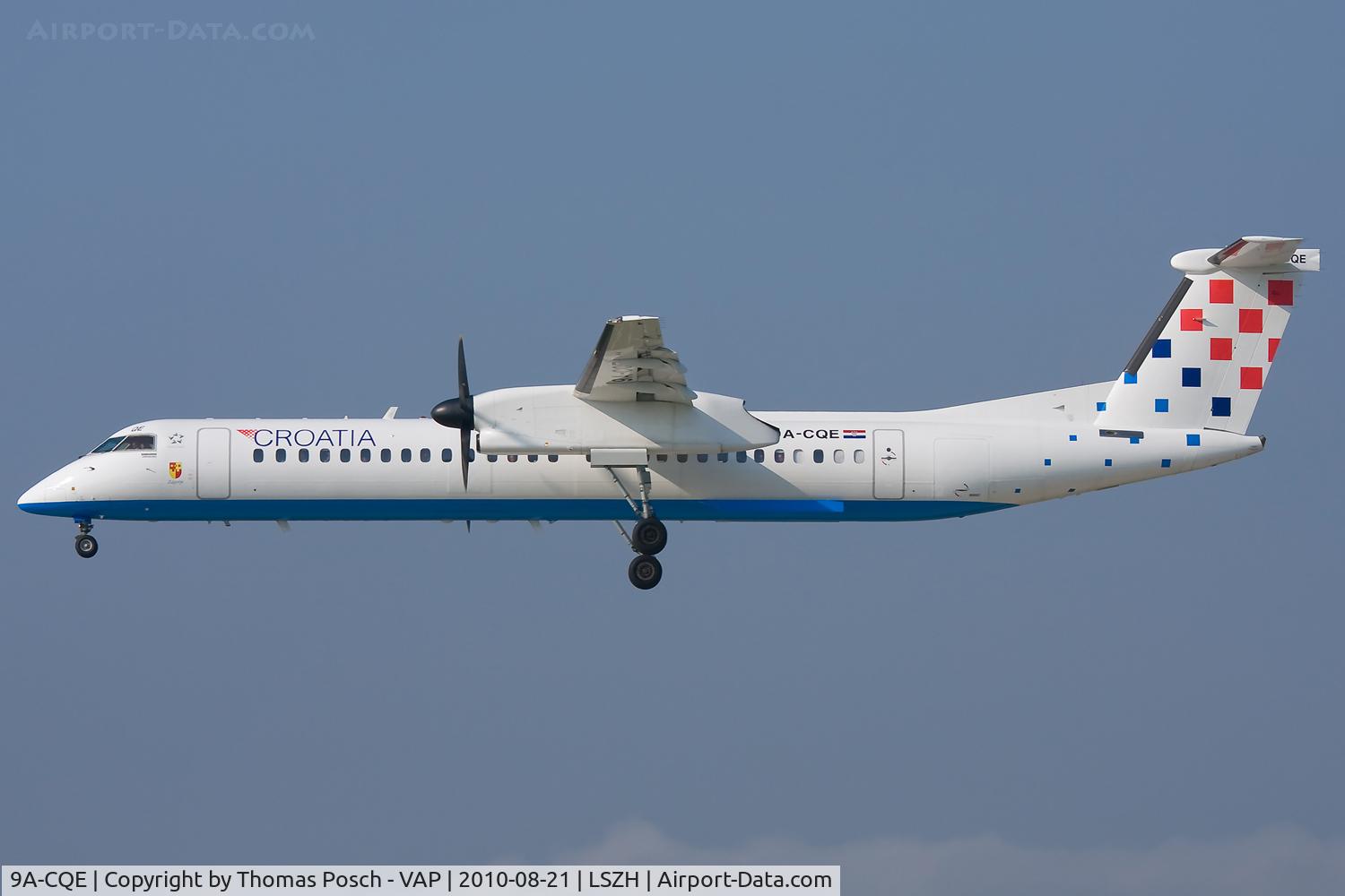 9A-CQE, 2010 De Havilland Canada DHC-8-402Q Dash 8 C/N 4300, Croatia Airlines