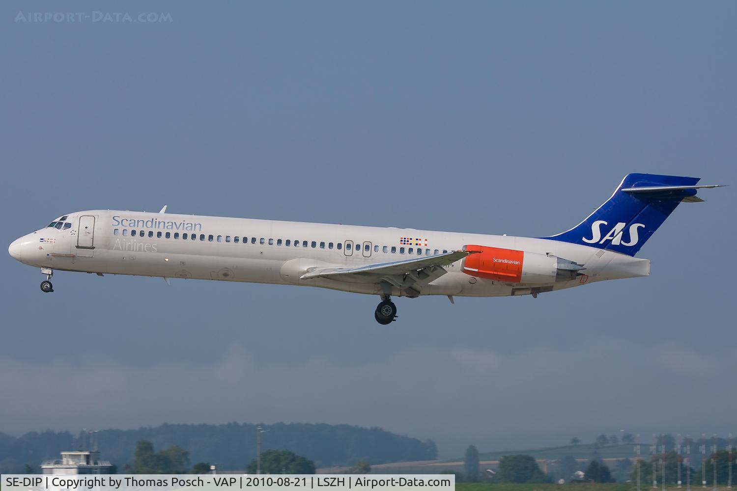 SE-DIP, 1991 McDonnell Douglas MD-87 (DC-9-87) C/N 53010, Scandinavian Airlines - SAS