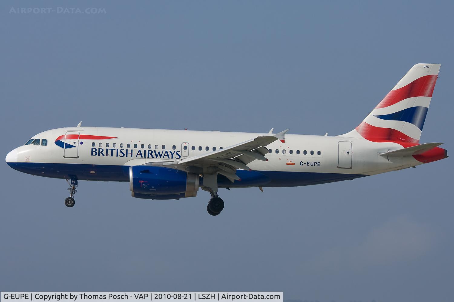 G-EUPE, 2000 Airbus A319-131 C/N 1193, British Airways