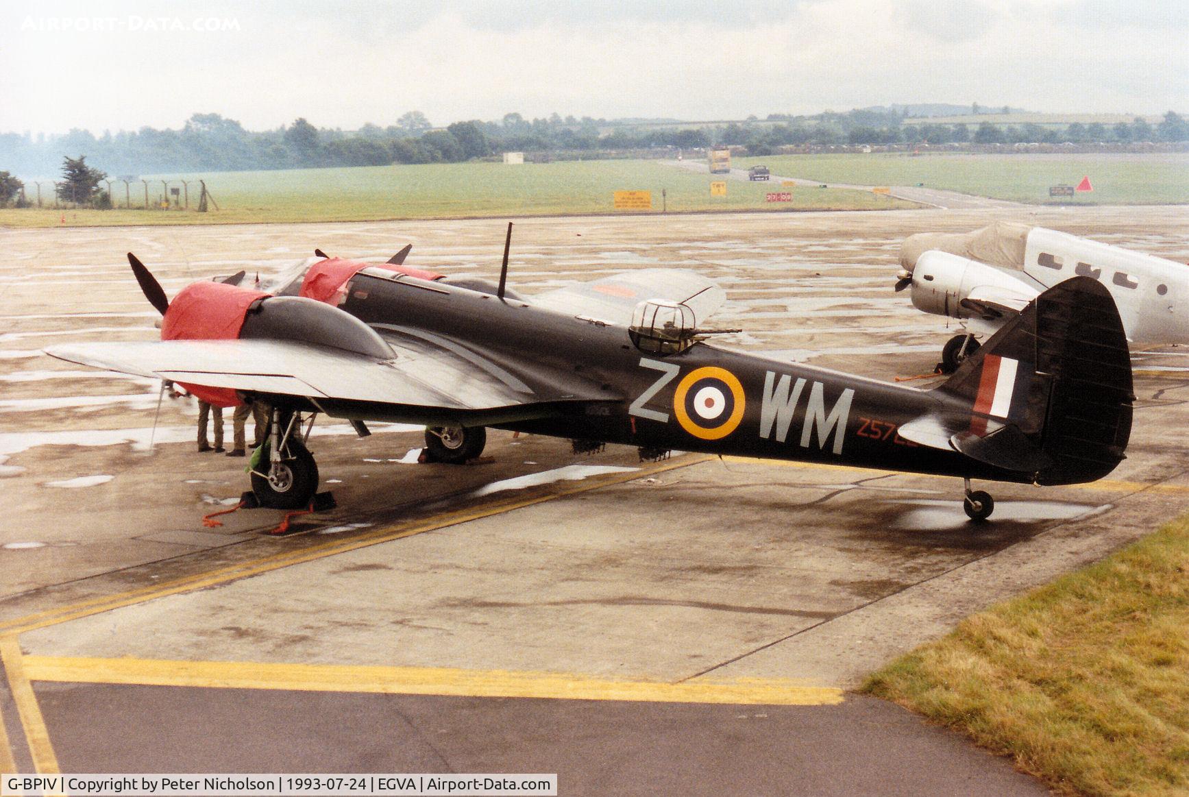G-BPIV, 1943 Bristol 149 Bolingbroke Mk.IVT C/N 10201, Bolingbroke IVT operated by Aircraft Restorations Company as G-BPIV on the flight-line at the 1993 Intnl Air Tattoo at RAF Fairford.