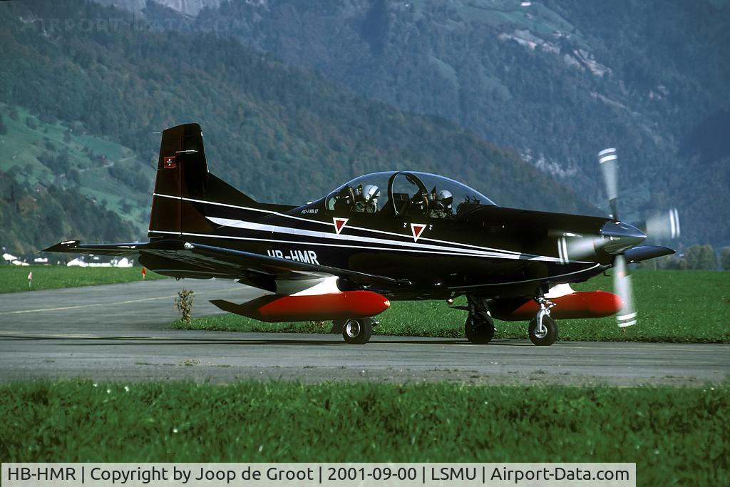 HB-HMR, 1992 Pilatus PC-7 Mk.II C/N 010, a private PC-7 Mk.II. What a lovely toy!