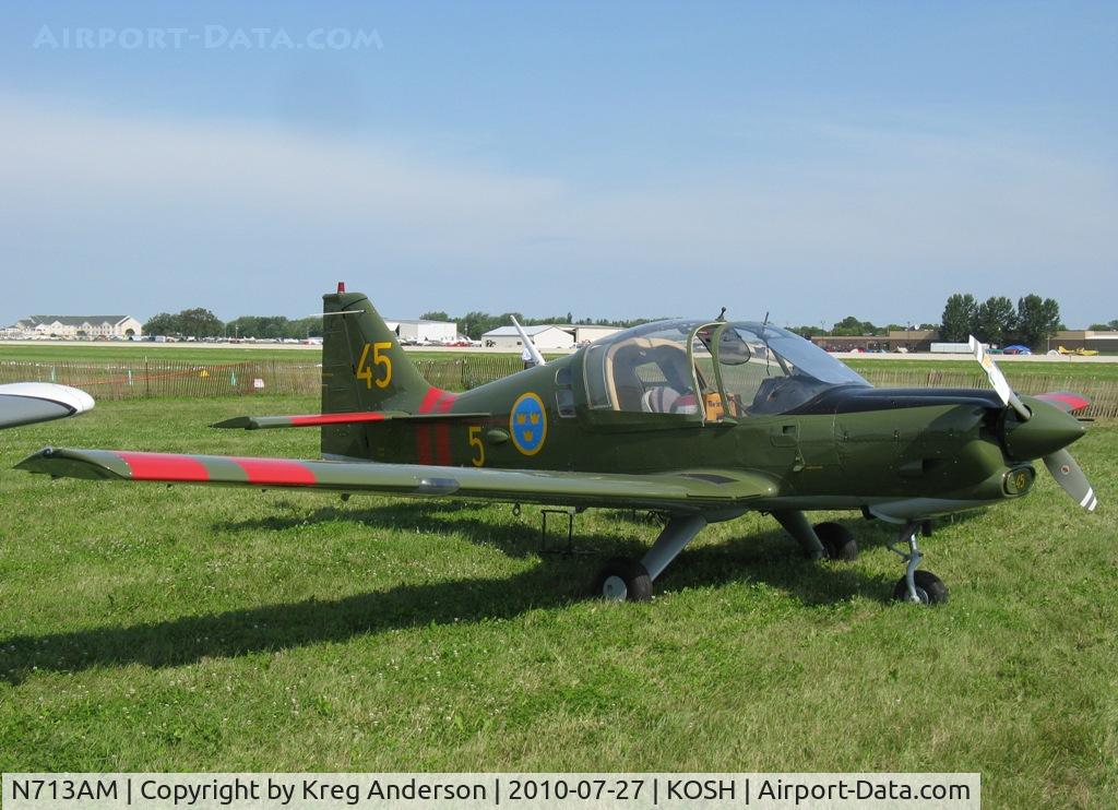 N713AM, 1972 Scottish Aviation Sk.61E Bulldog C/N BH100/157, EAA AirVenture 2010
