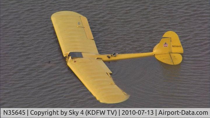 N35645, 1941 Piper J3C-65 Cub Cub C/N 6503, Down in a pond near Dallas, TX :(

http://www.ntsb.gov/ntsb/brief.asp?ev_id=20100720X25208&key=1