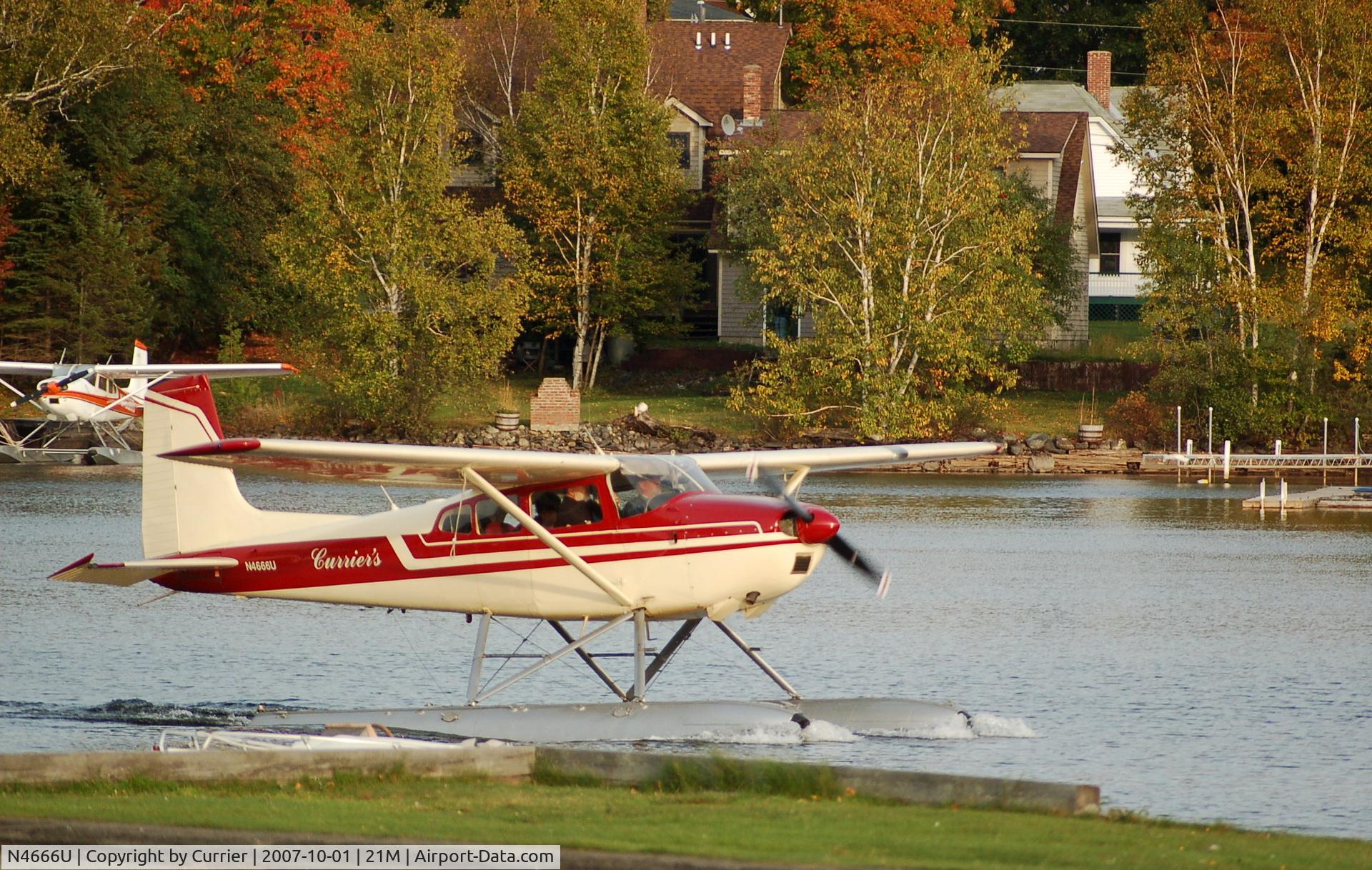 N4666U, 1964 Cessna 180G C/N 18051366, At Currier's seaplane Base.