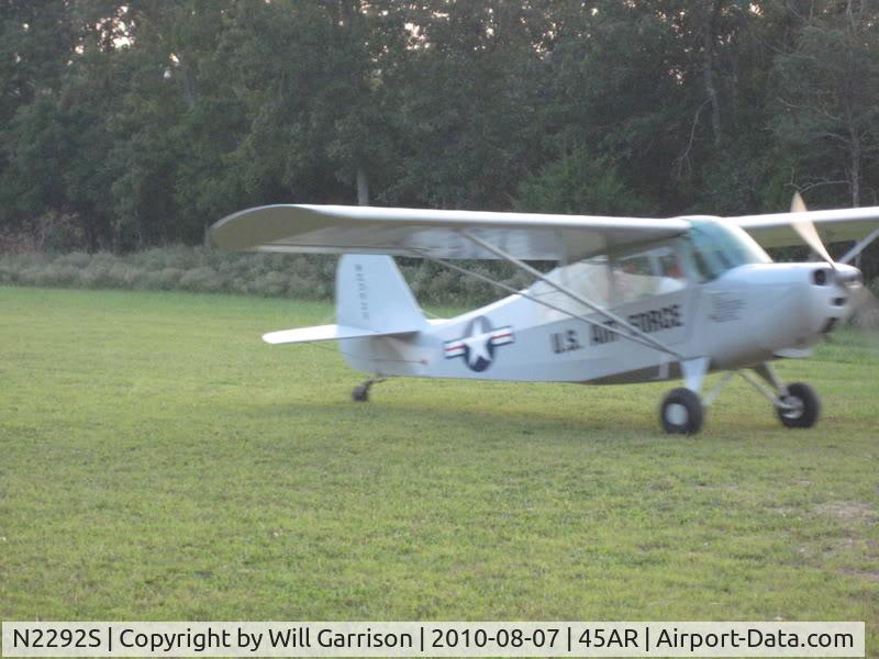 N2292S, 1946 Aeronca 7BCM C/N 7BCM-32, Landing at Thunder Ridge Ranch (45AR)