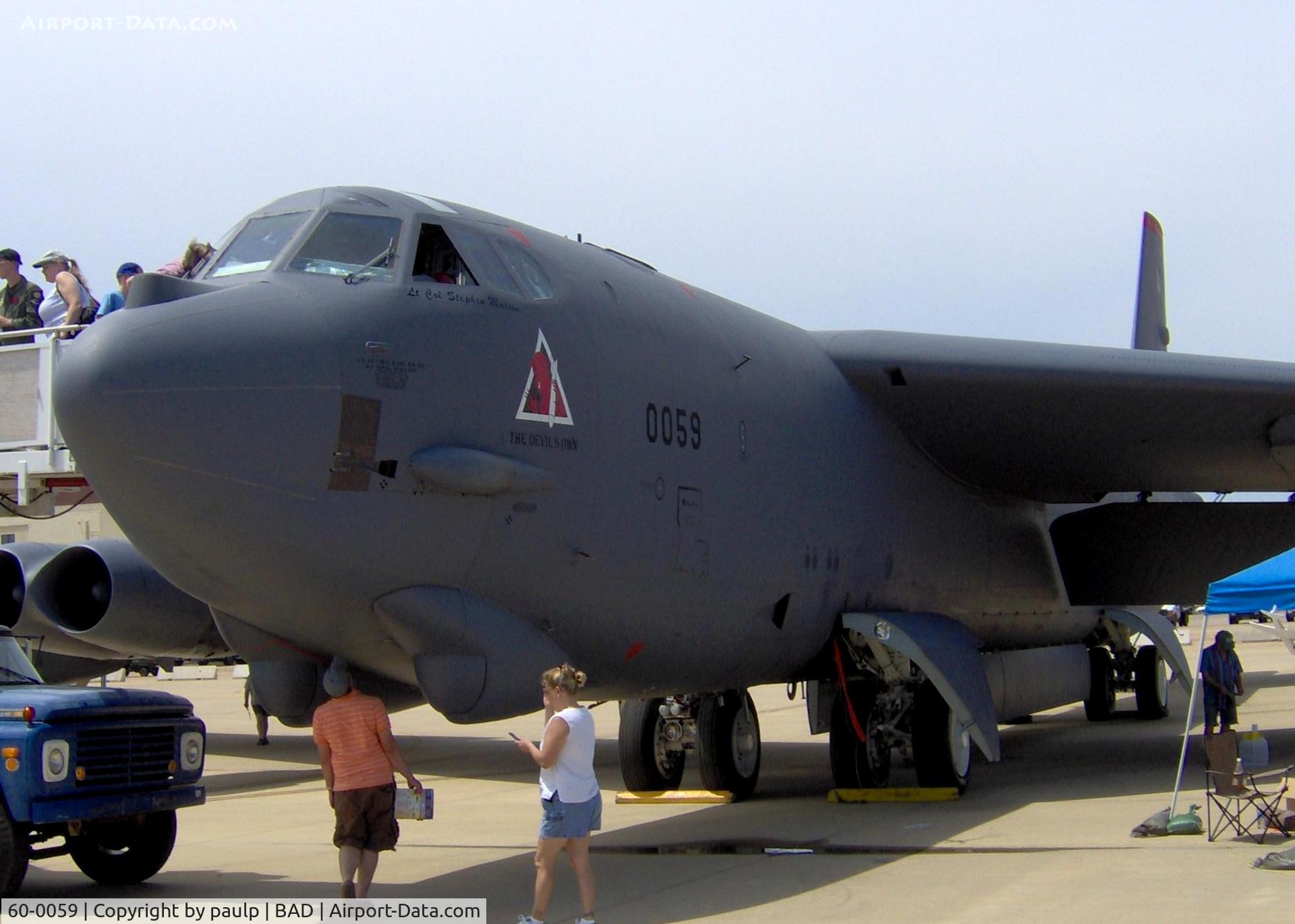 60-0059, 1960 Boeing B-52H Stratofortress C/N 464424, At Barksdale Air Force Base.