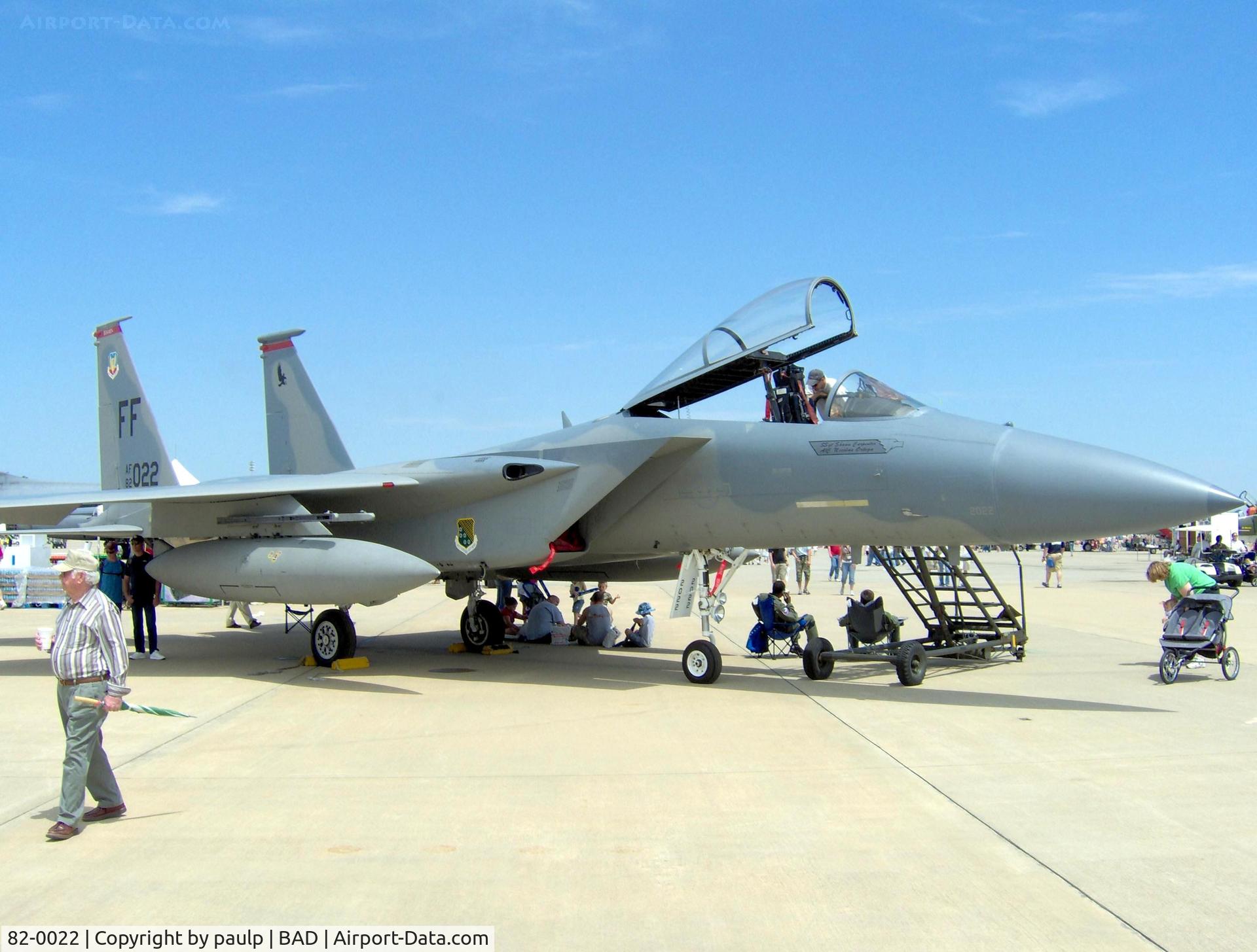 82-0022, 1982 McDonnell Douglas F-15C Eagle C/N 0836/C253, At Barksdale Air Force Base.