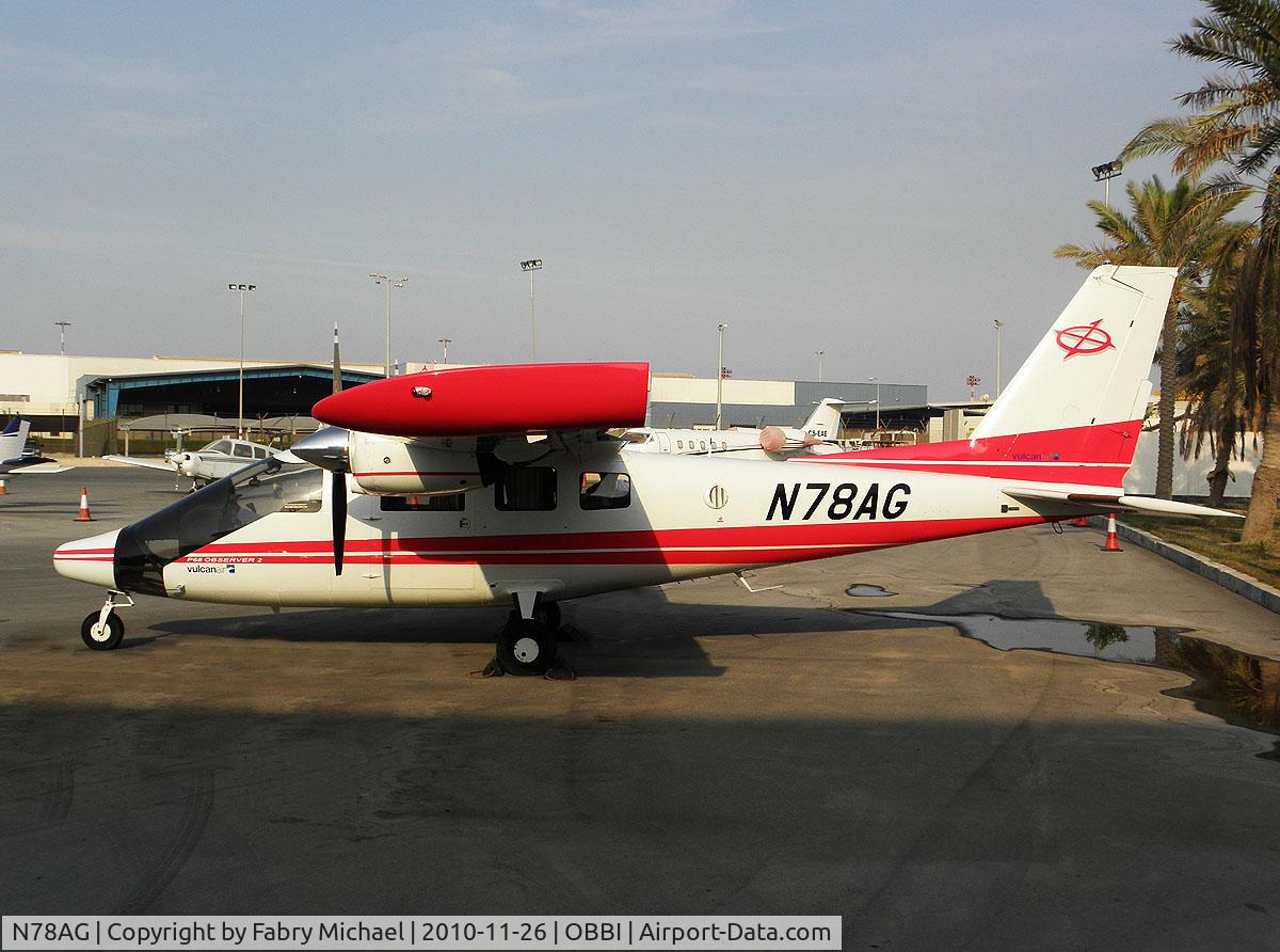 N78AG, 2006 Vulcanair P-68 Observer 2 C/N 432-28/OB2, This very nice P68 is owned by Vision ME pictometry FZE (Dubai) and is here in Bahrain on a pictometry/ vexcel photography mission for the government.