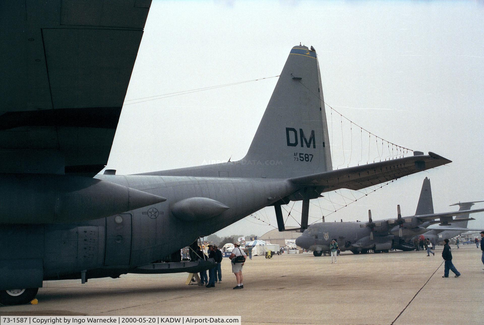 73-1587, 1973 Lockheed EC-130H Compass Call C/N 382-4549, Lockheed EC-130H Hercules of the USAF at Andrews AFB during Armed Forces Day