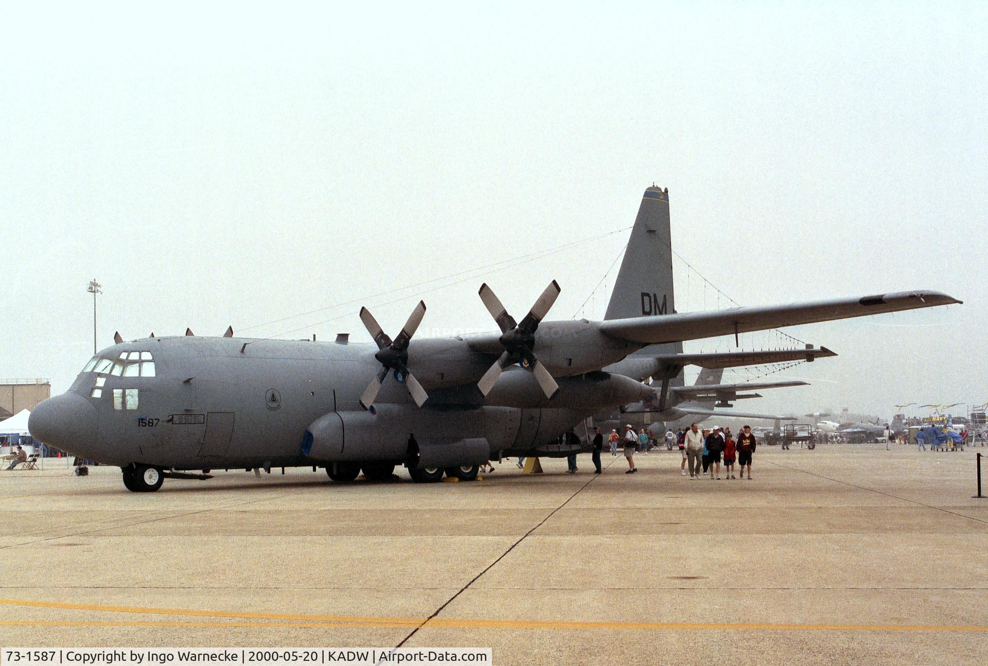 73-1587, 1973 Lockheed EC-130H Compass Call C/N 382-4549, Lockheed EC-130H Hercules of the USAF at Andrews AFB during Armed Forces Day