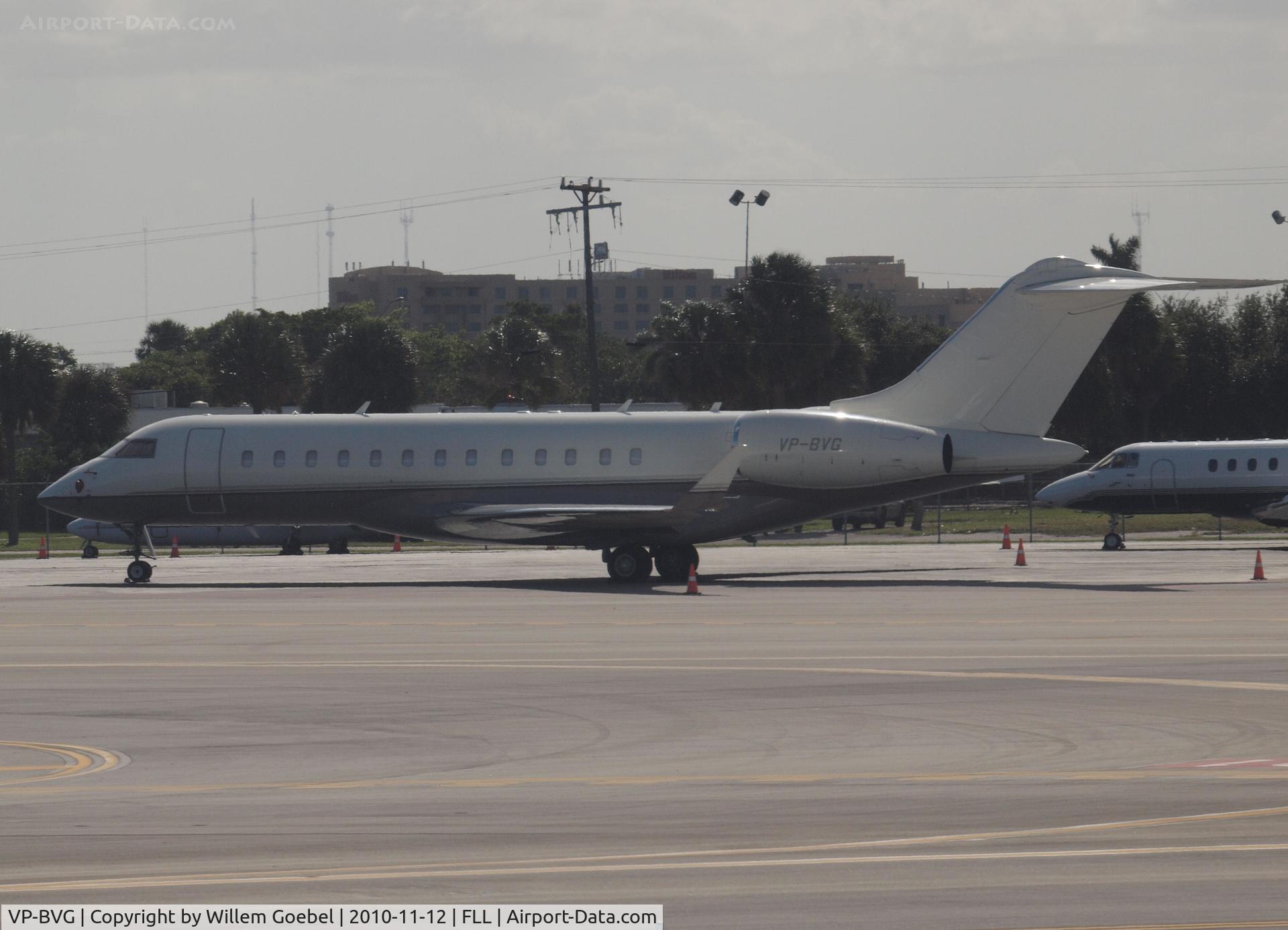VP-BVG, 2006 Bombardier BD-700-1A10 Global Express XRS C/N 9193, Parking on Frt Lauderdale.