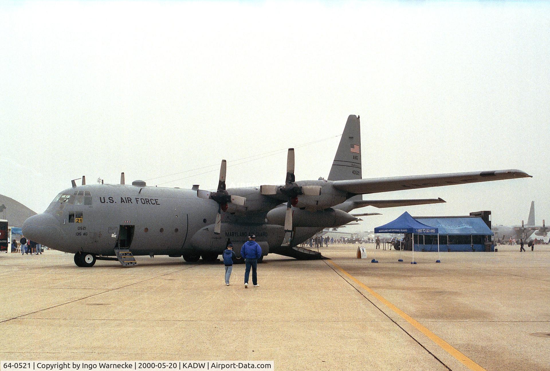 64-0521, 1964 Lockheed C-130E Hercules C/N 382-4005, Lockheed C-130E Hercules of the USAF ANG at Andrews AFB during Armed Forces Day