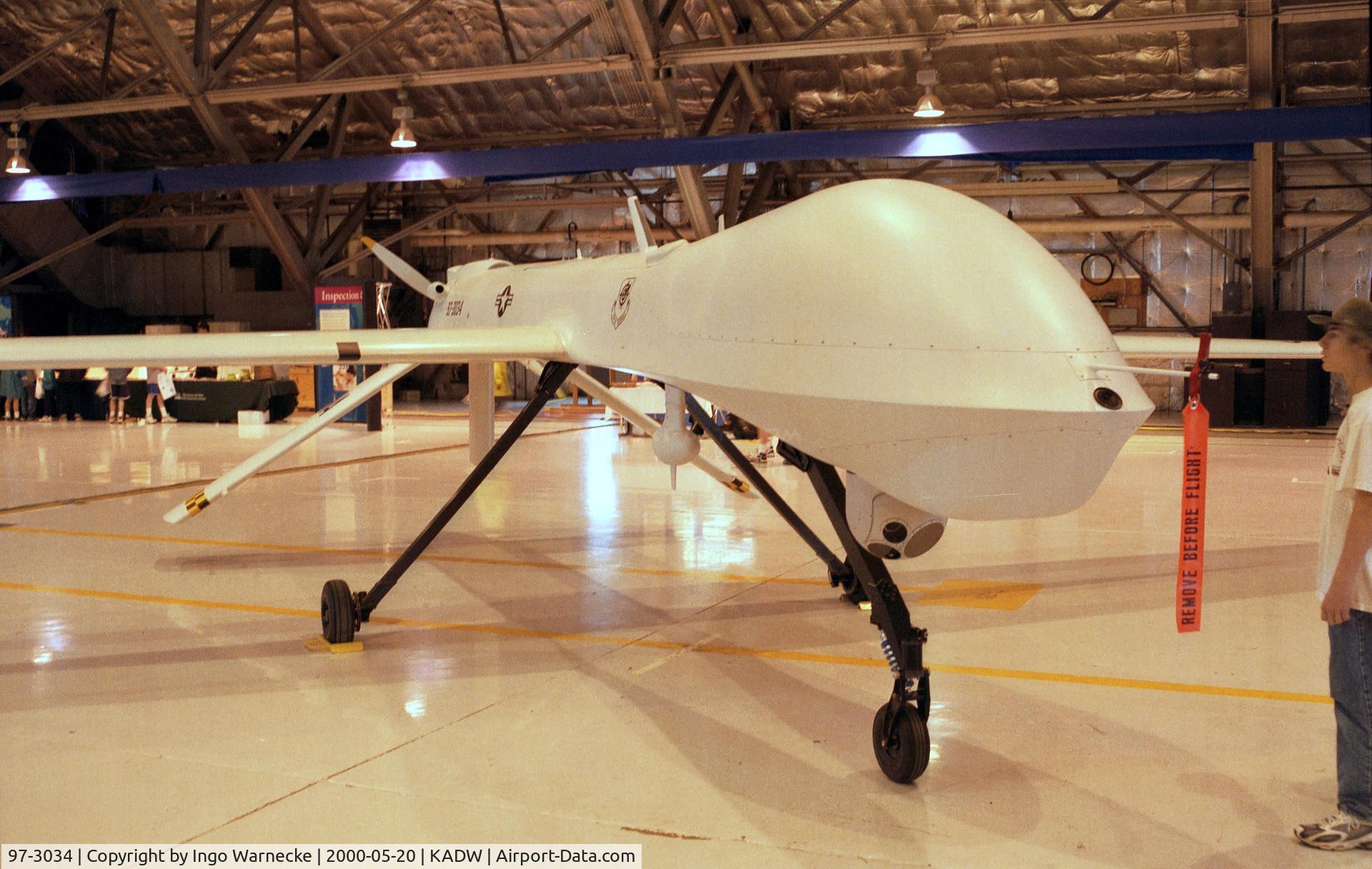 97-3034, General Atomics RQ-1L Predator C/N P-034, General Atomics RQ-1L Predator of the USAF at Andrews AFB during Armed Forces Day