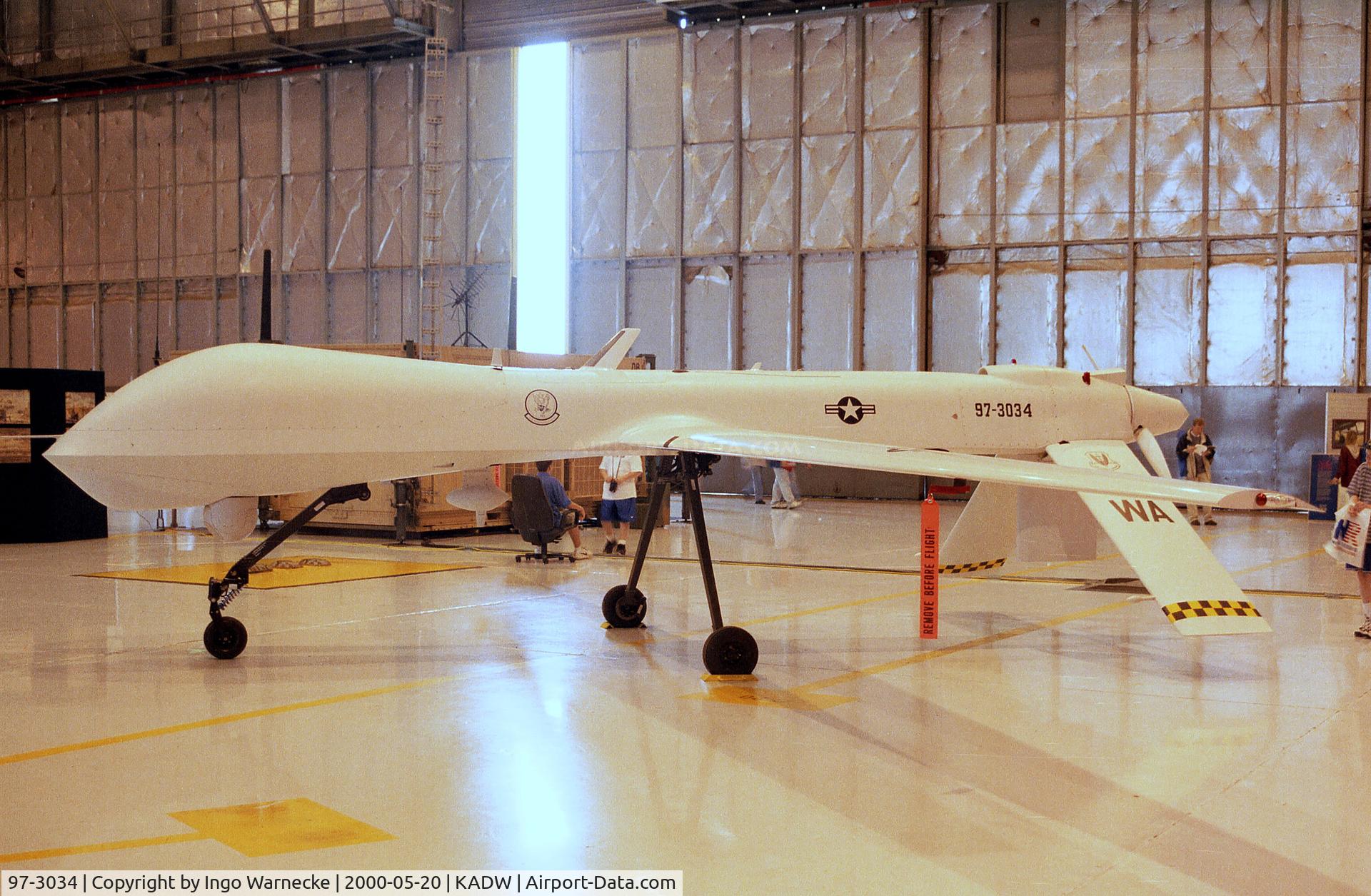 97-3034, General Atomics RQ-1L Predator C/N P-034, General Atomics RQ-1L Predator of the USAF at Andrews AFB during Armed Forces Day