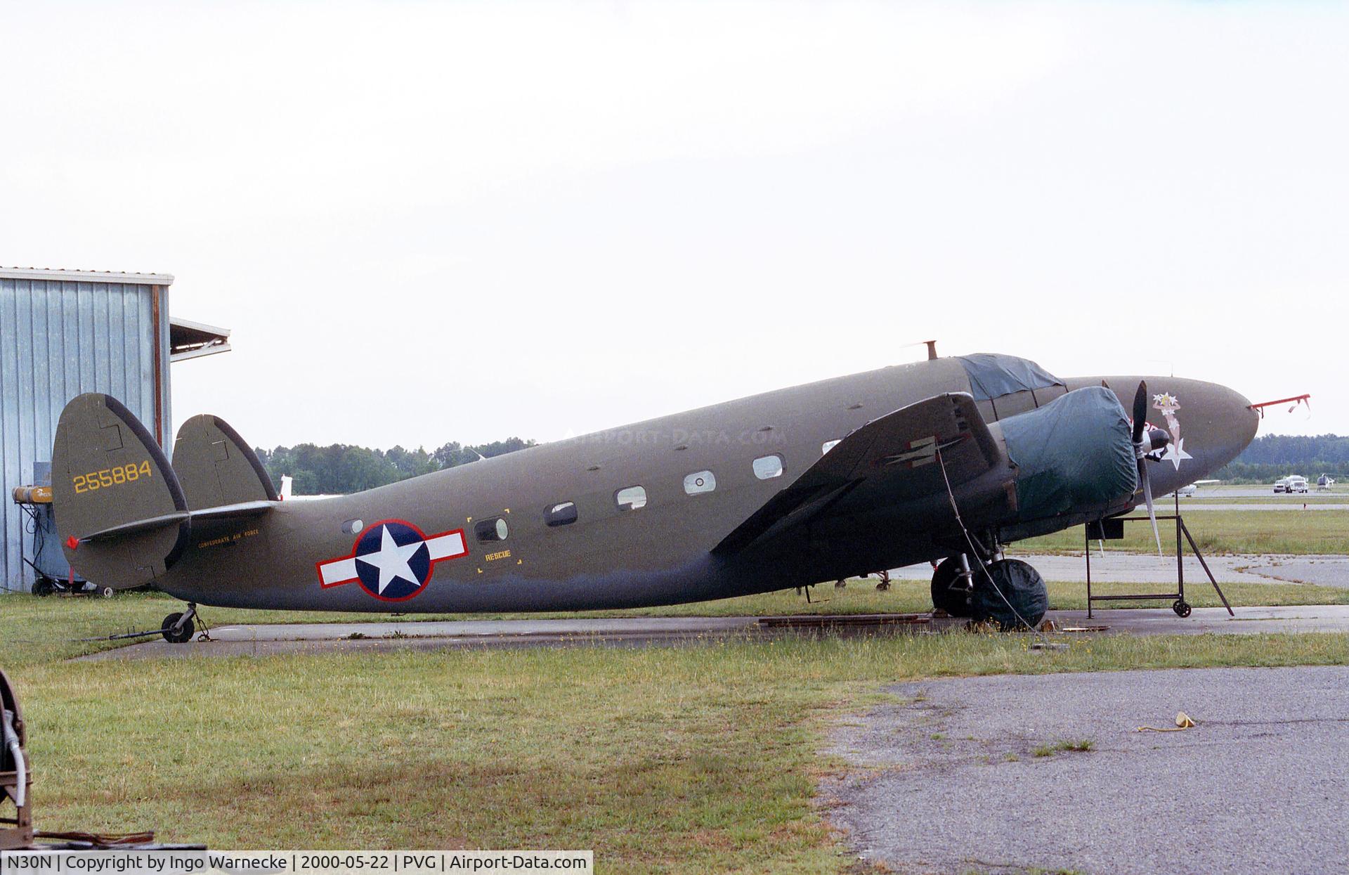 N30N, 1942 Lockheed 18-50 Lodestar C/N 18-2274, Lockheed 18-50 (C-60A Lodestar) of the Confederate Air Force at Hampton Roads Executive Airport