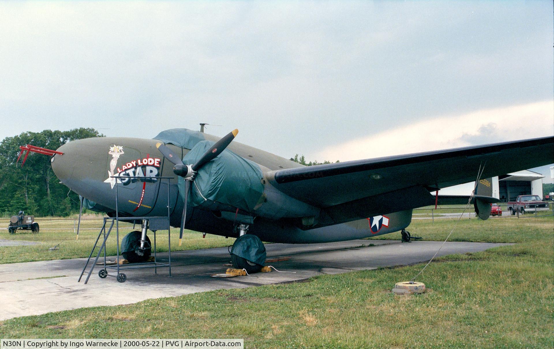 N30N, 1942 Lockheed 18-50 Lodestar C/N 18-2274, Lockheed 18-50 (C-60A Lodestar) of the Confederate Air Force at Hampton Roads Executive Airport