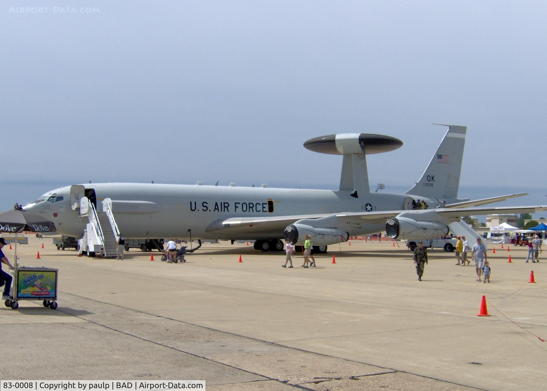 83-0008, 1983 Boeing E-3C C/N 22836, At Barksdale Air Force Base.