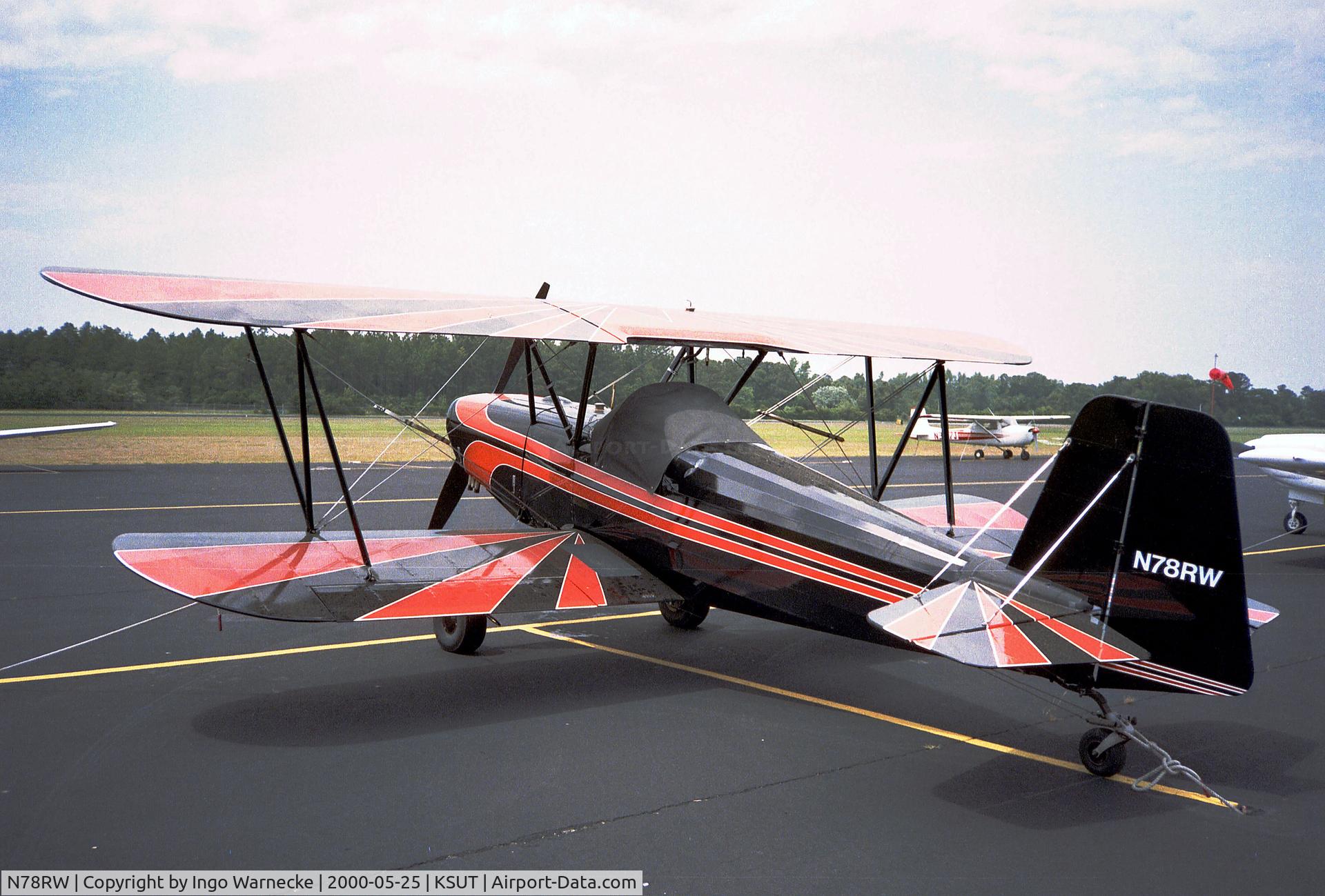 N78RW, 1979 Javelin Wichawk C/N 64, Waldemarson Wichhawk at Brunswick County airport, Oak Island NC