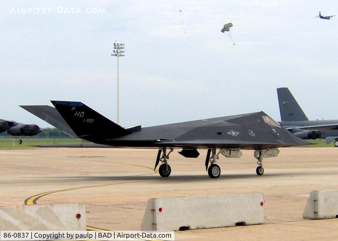 86-0837, 1986 Lockheed F-117A Nighthawk C/N A.4062, At Barksdale Air Force Base.
