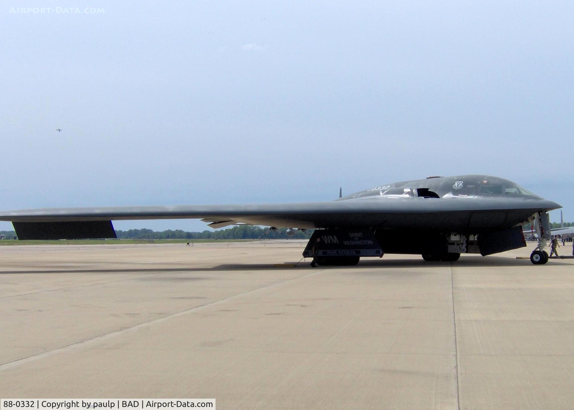 88-0332, 1988 Northrop Grumman B-2A Spirit C/N 1011/AV-11, At Barksdale Air Force Base.