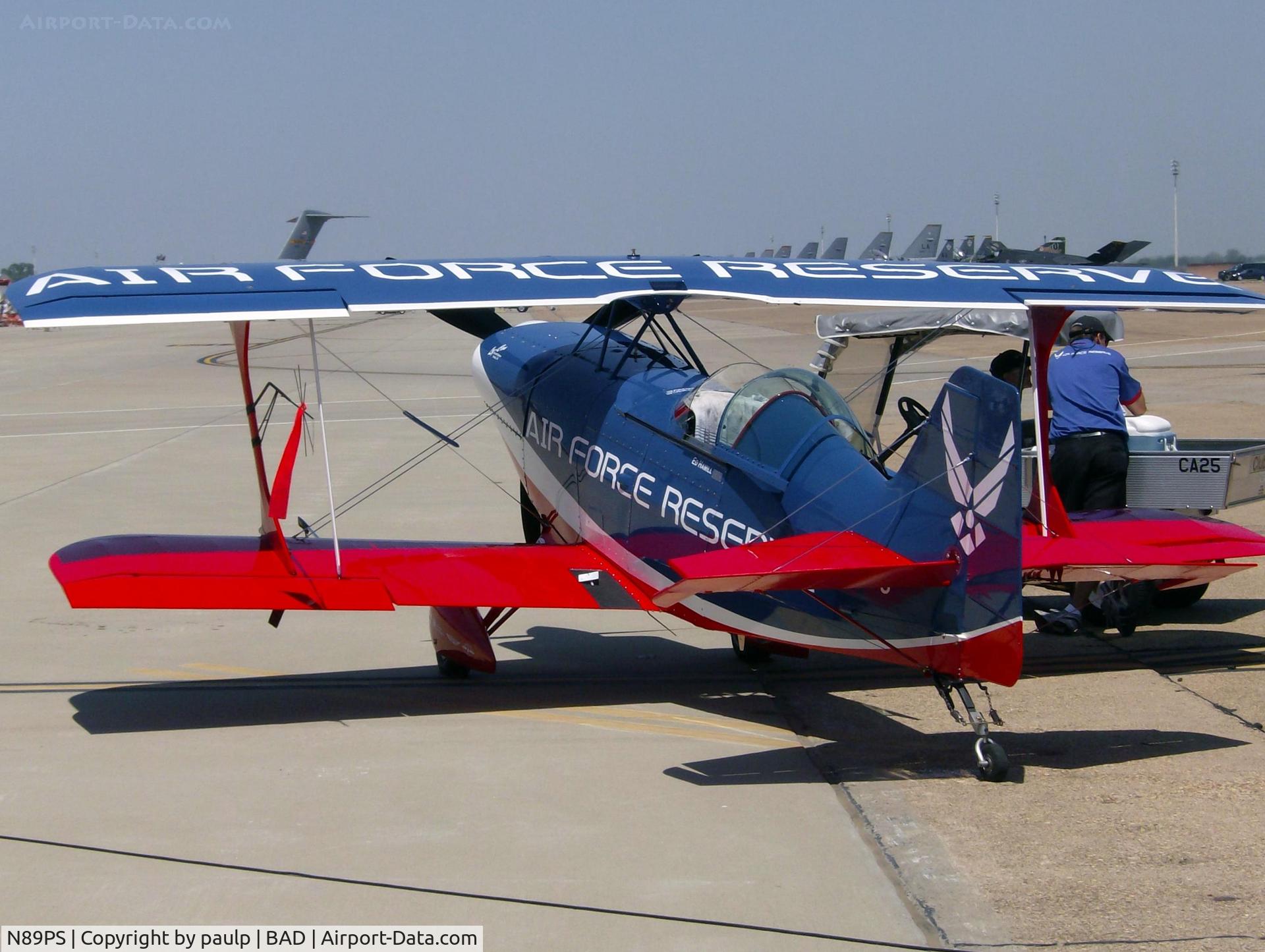 N89PS, 1998 Aviat Pitts S-2C Special C/N 6013, At Barksdale Air Force Base.