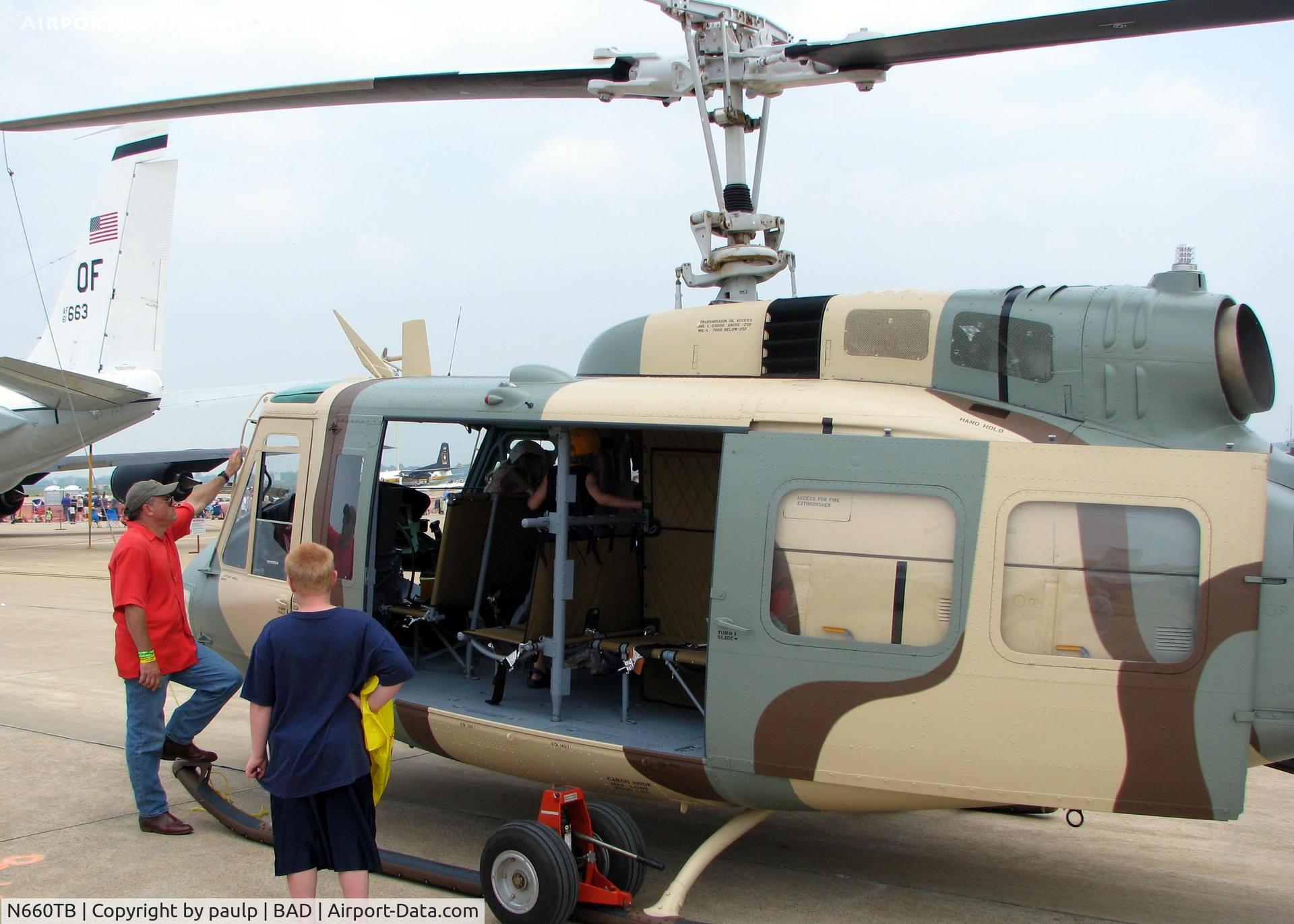 N660TB, 1966 Bell UH-1H C/N 6601182, At Barksdale Air Force Base.