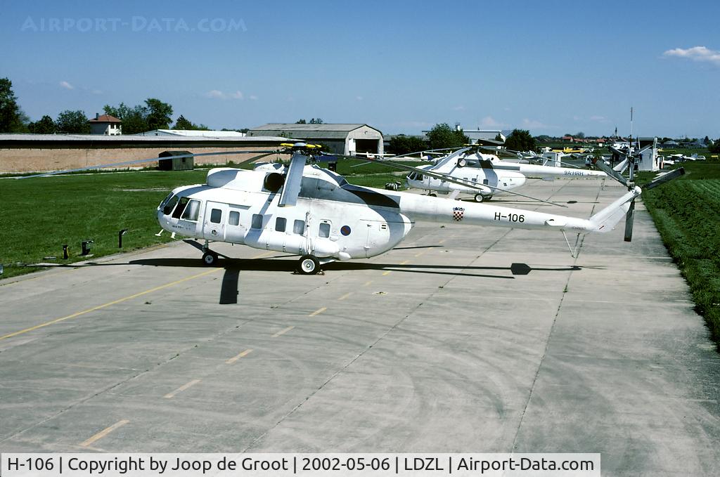 H-106, Mil Mi-8PS C/N Not found H-106, The Mi-8PS is being used for VIP transport. The presidential heli 9A-HRH is in the background.
