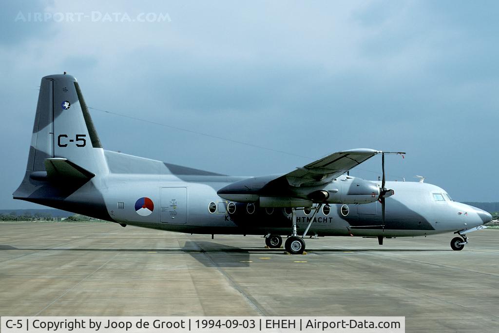 C-5, 1960 Fokker F-27-300M Troopship C/N 10155, In the last years of its long carreer with the Dutch AF C-5 was the only F-27 to receive this two tone grey camouflage.