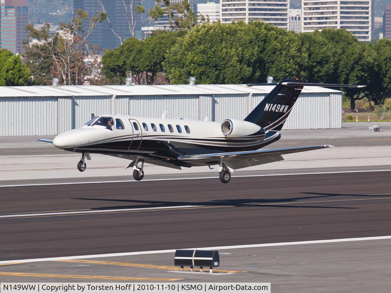 N149WW, 2007 Cessna 525B CitationJet CJ3 C/N 525B0175, N149WW arriving on RWY 21