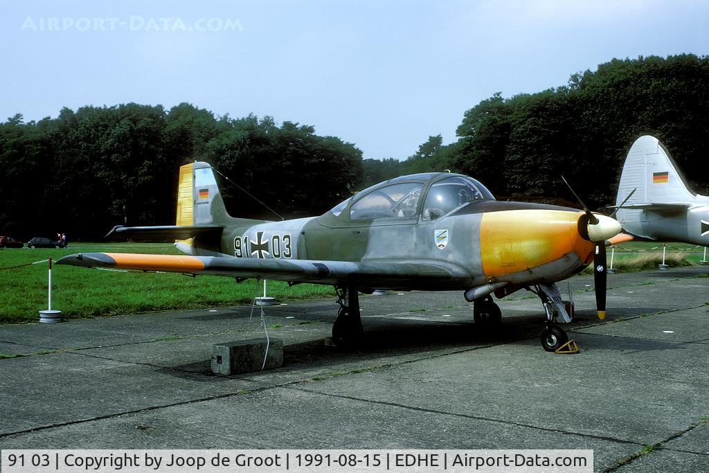 91 03, Focke-Wulf FWP-149D C/N 124, Preserved in the Luftwaffemuseum in Uetersen. Later the inventory of the museum was moved to Berlin-Gatow.