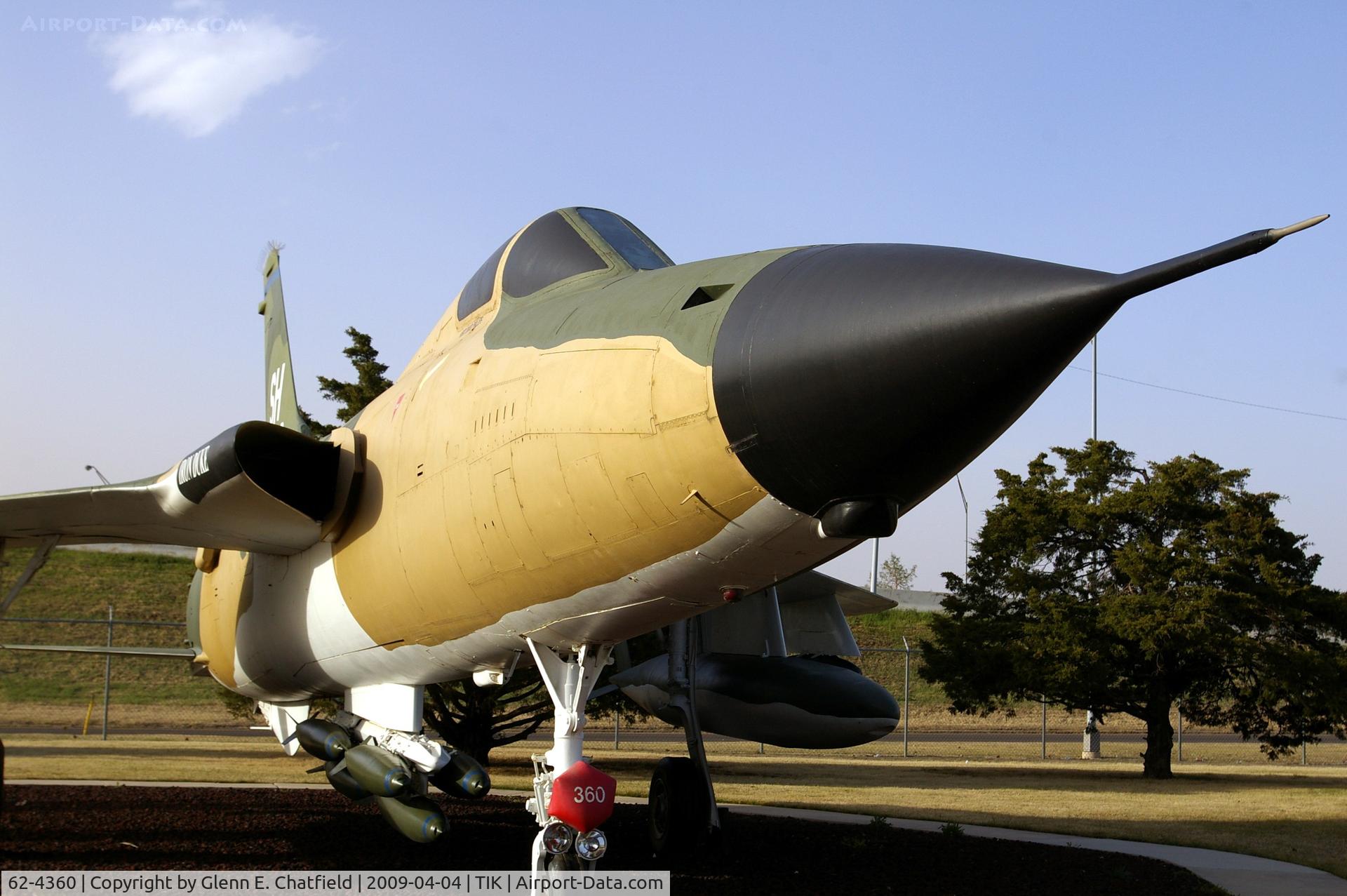 62-4360, 1962 Republic F-105D Thunderchief C/N D559, Heritage Collection at Tinker AFB, OK