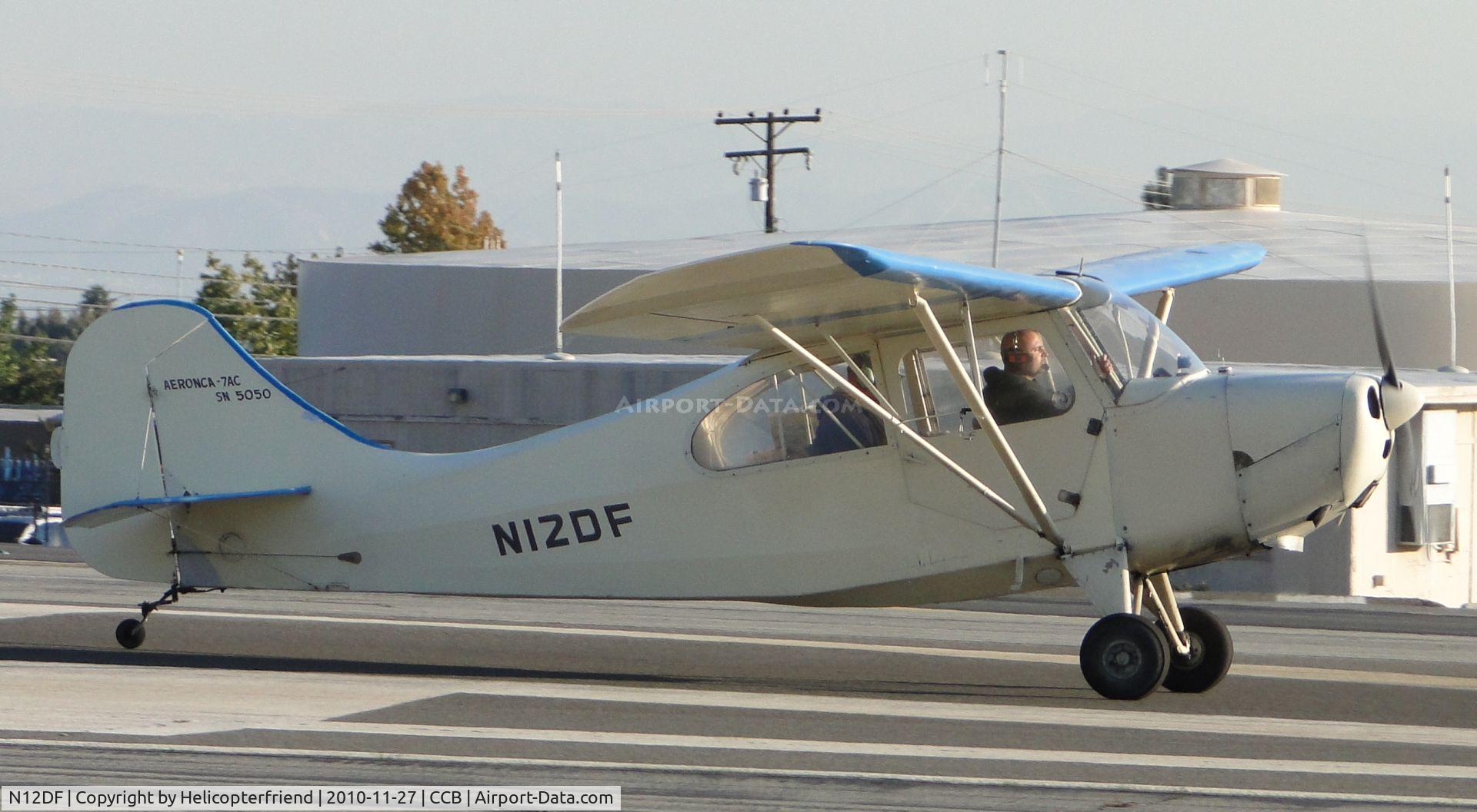 N12DF, 1946 Aeronca 7AC Champion C/N 7AC-5050, Starting take off roll on runway 24