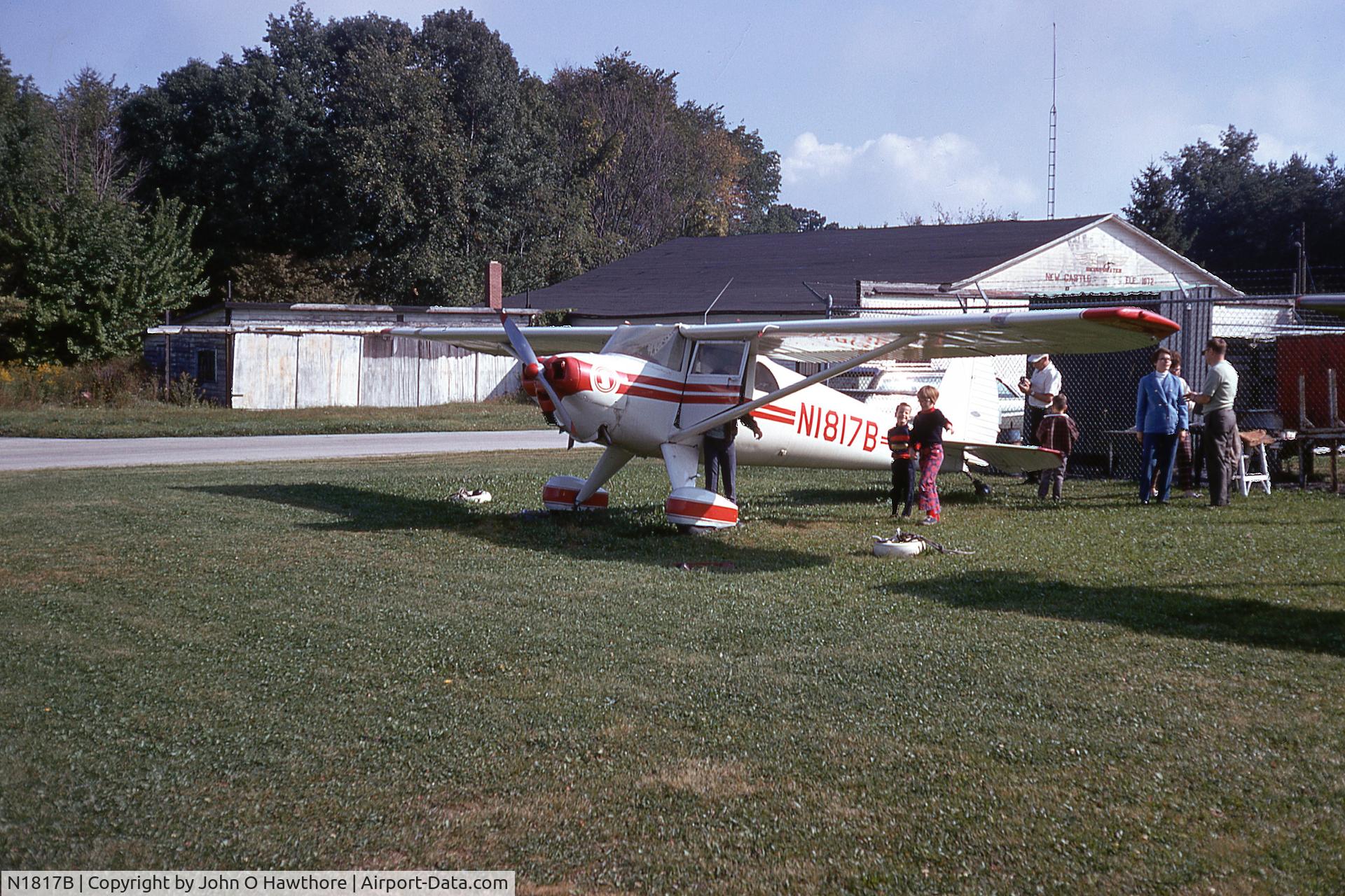 N1817B, 1948 Luscombe 8F Silvaire C/N 6244, My uncle and Grandfather co-owned this plane. Photo taken in 1970. Thats me in the striped shirt going for my first airplane ride. Taken in New Castle PA