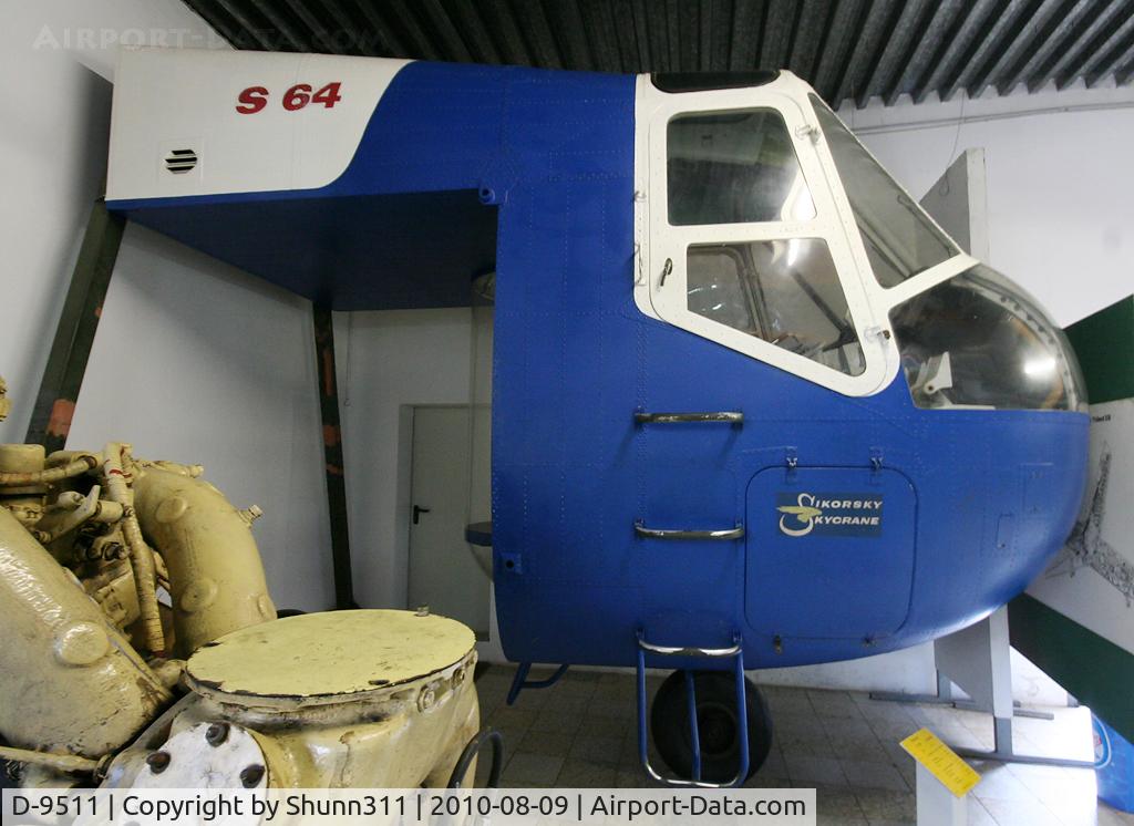 D-9511, 1963 Sikorsky S-64 Skycrane C/N 64-002, S/n 64-003 - Preserved Sikorsky S-64 Skycrane cockpit section @ Hermeskeil Museum...