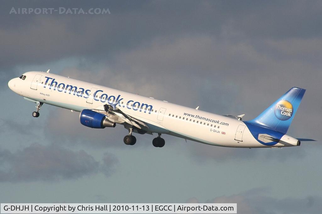G-DHJH, 2000 Airbus A321-211 C/N 1238, Thomas Cook A321 departing from RW23R