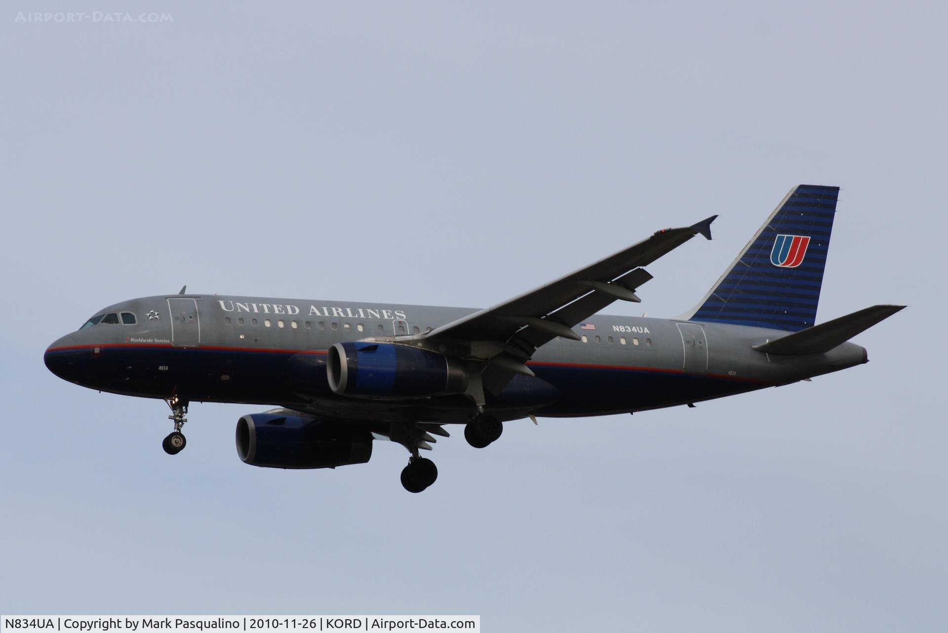 N834UA, 2001 Airbus A319-131 C/N 1420, Airbus A319