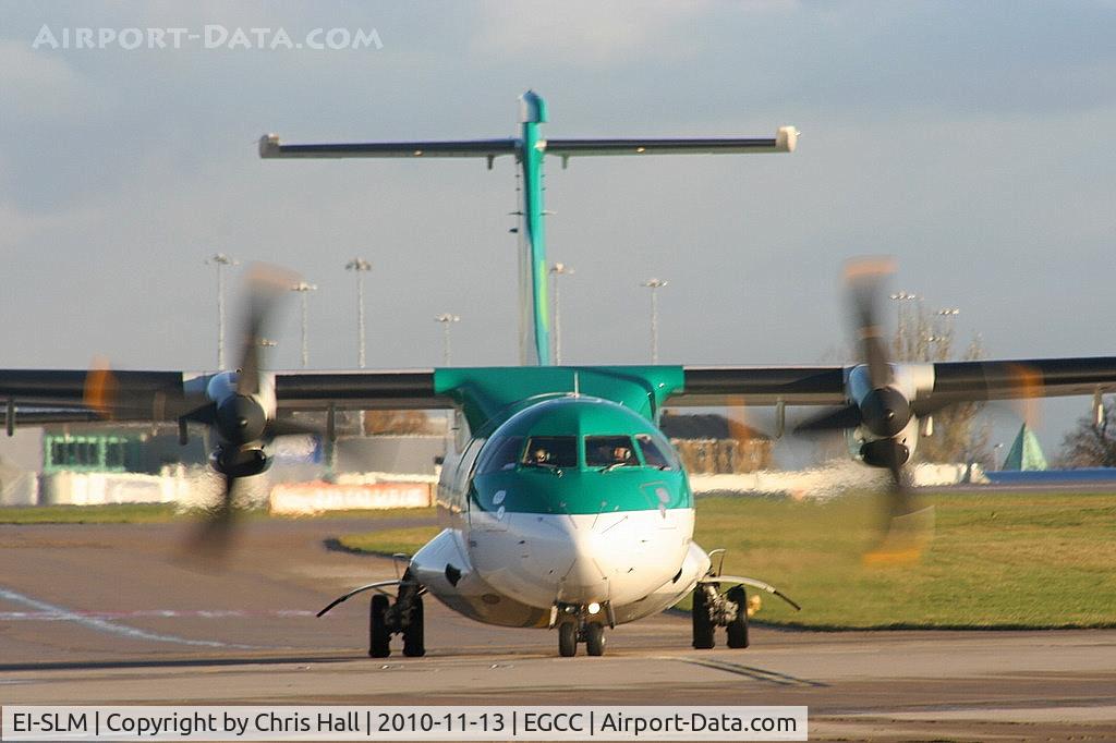 EI-SLM, 1994 ATR 72-212 C/N 413, Aer Lingus regional ATR72 taxing to the RW23L threshold