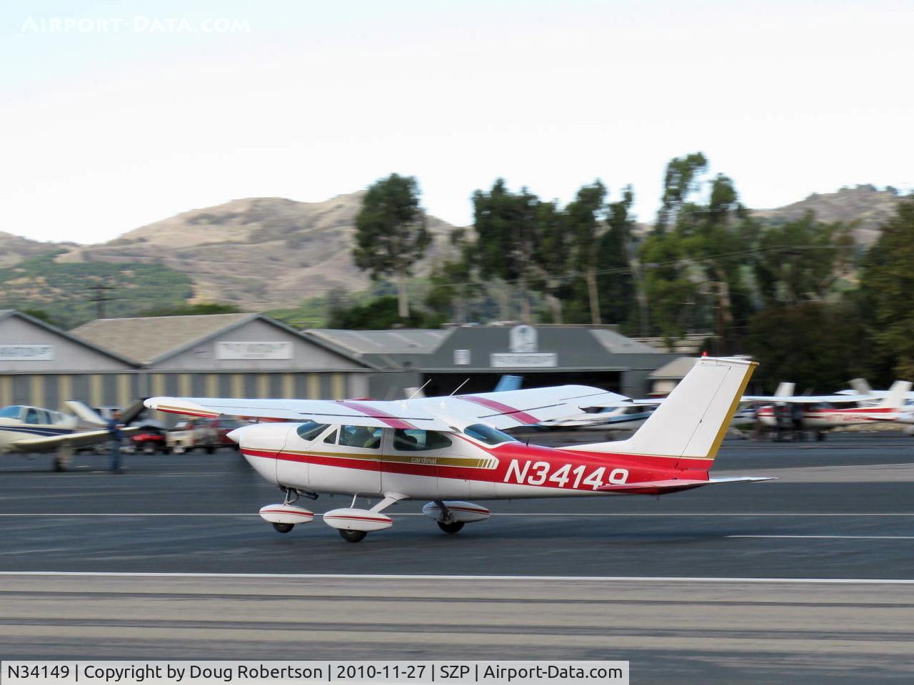 N34149, 1971 Cessna 177B Cardinal C/N 17701667, 1971 Cessna 177B CARDINAL, Lycoming O&VO-360 180 Hp, landing Rwy 22