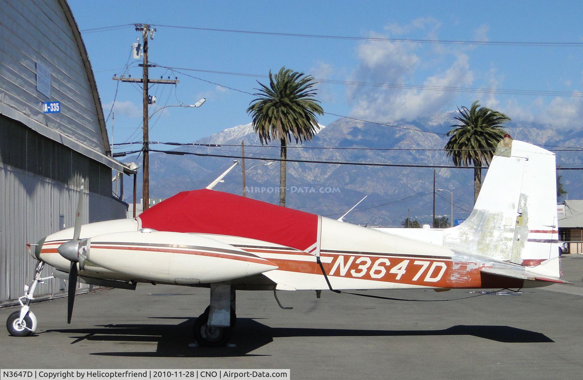 N3647D, 1956 Cessna 310 C/N 35347, Covered up, some sanding or repairs completed and parked at the hanger