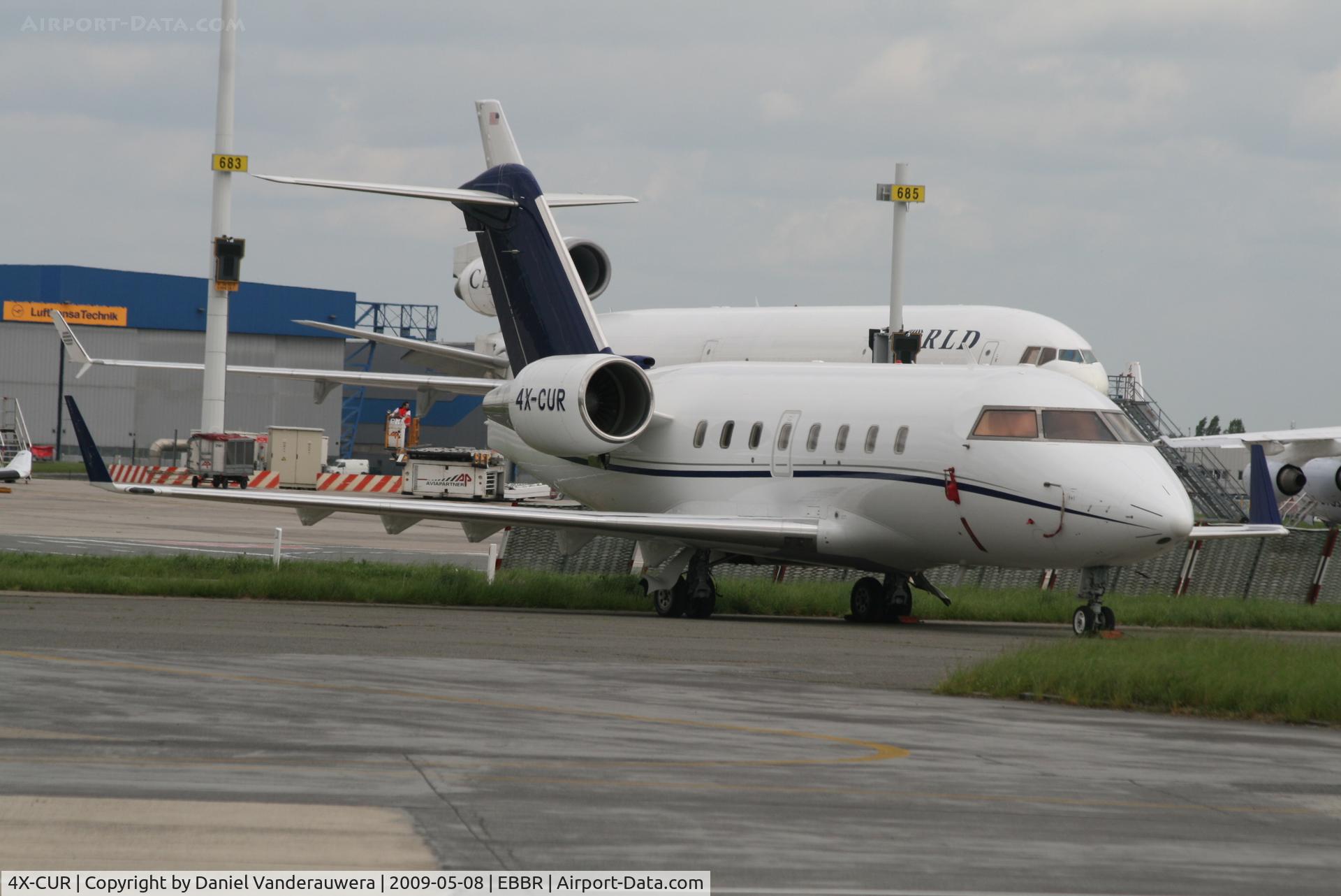 4X-CUR, 2006 Bombardier Challenger 604 (CL-600-2B16) C/N 5645, Parked on G.A. apron