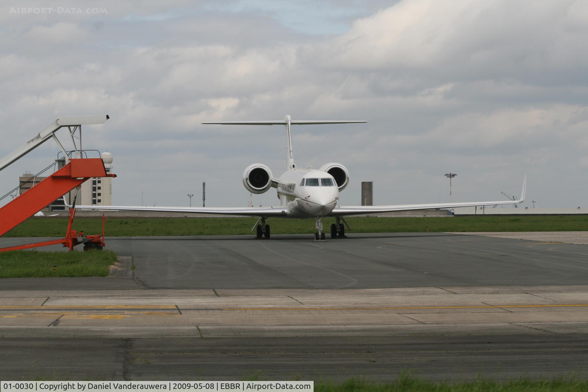 01-0030, 2001 Gulfstream Aerospace C-37A (G-V) C/N 663, Parked on G.A. apron