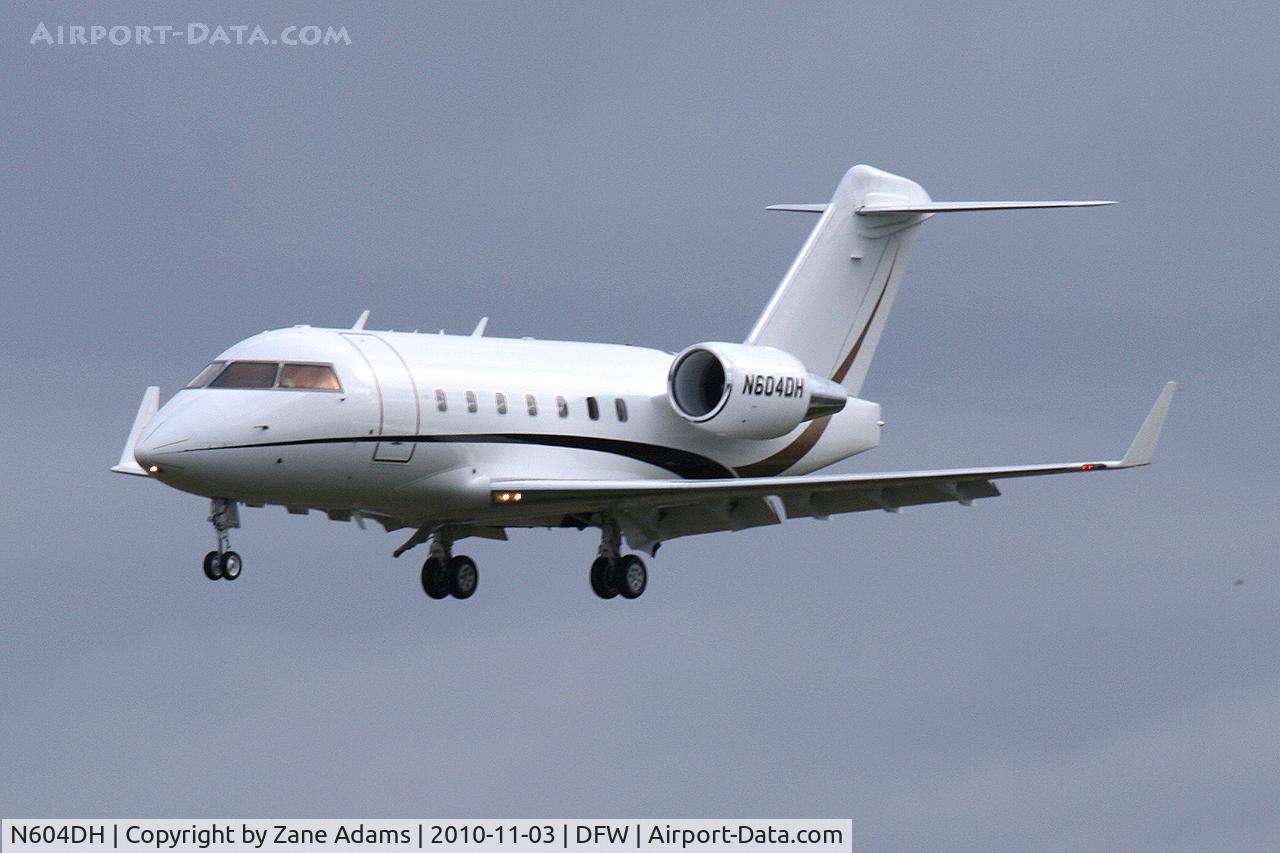 N604DH, 1997 Canadair Challenger 604 (CL-600-2B16) C/N 5344, At DFW Airport