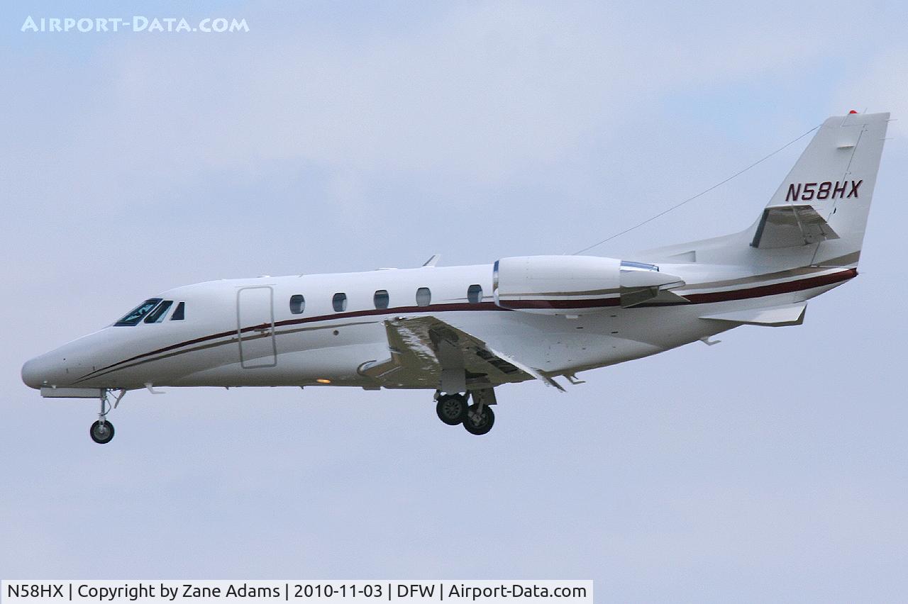 N58HX, 2000 Cessna 560XL C/N 560-5099, Landing at DFW Airport