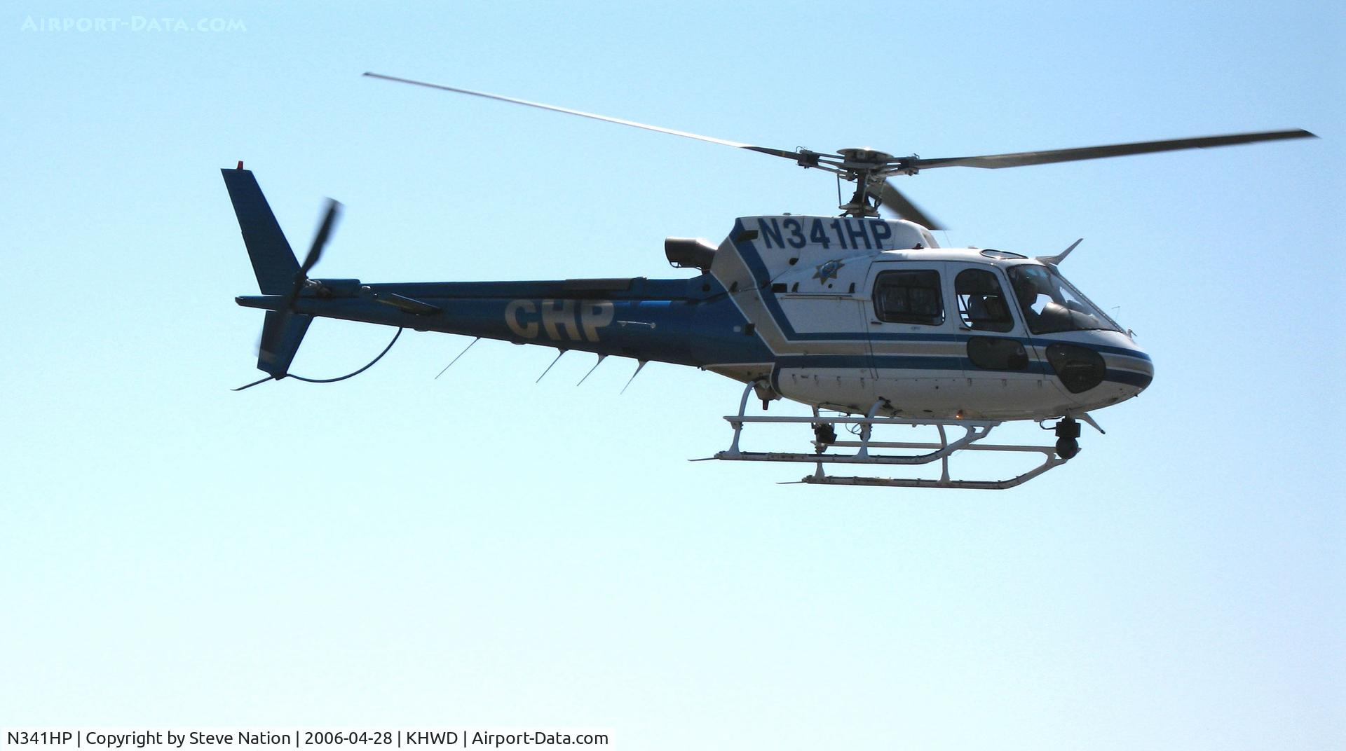 N341HP, 2001 Eurocopter AS-350B-3 Ecureuil Ecureuil C/N 3407, California Highway Patrol/CHP 2001 Eurocopter AS-350 B3 coming in for landing @ Hayward Executive Airport, CA